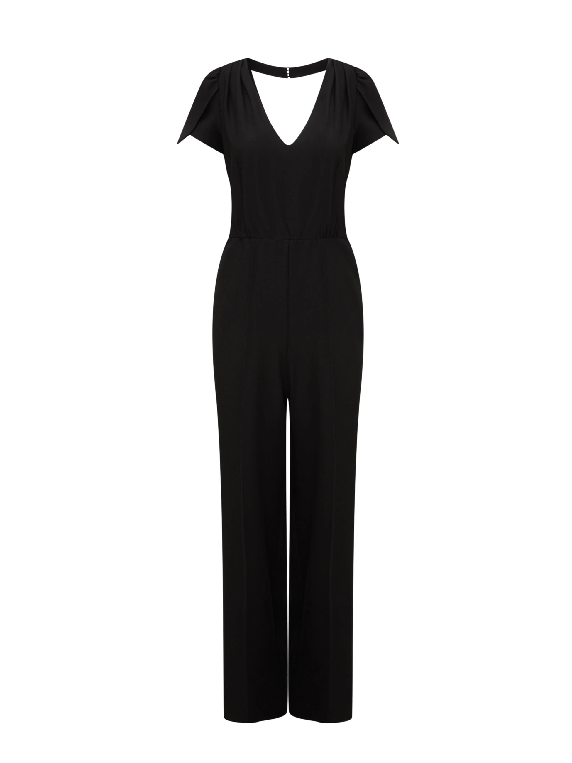 Elegant black jumpsuit with V neckline