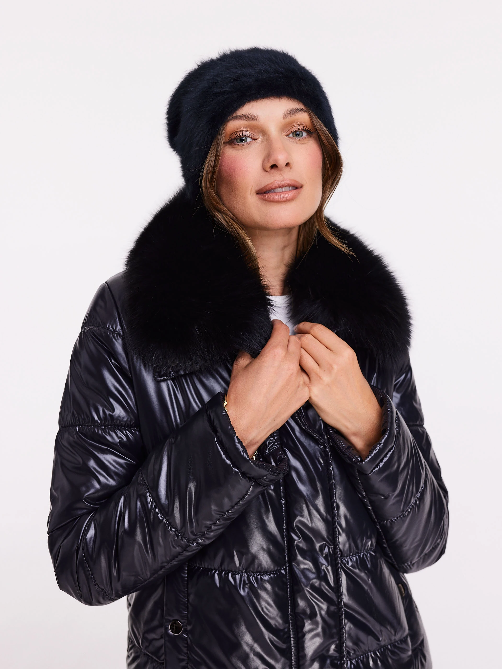 Black shiny jacket