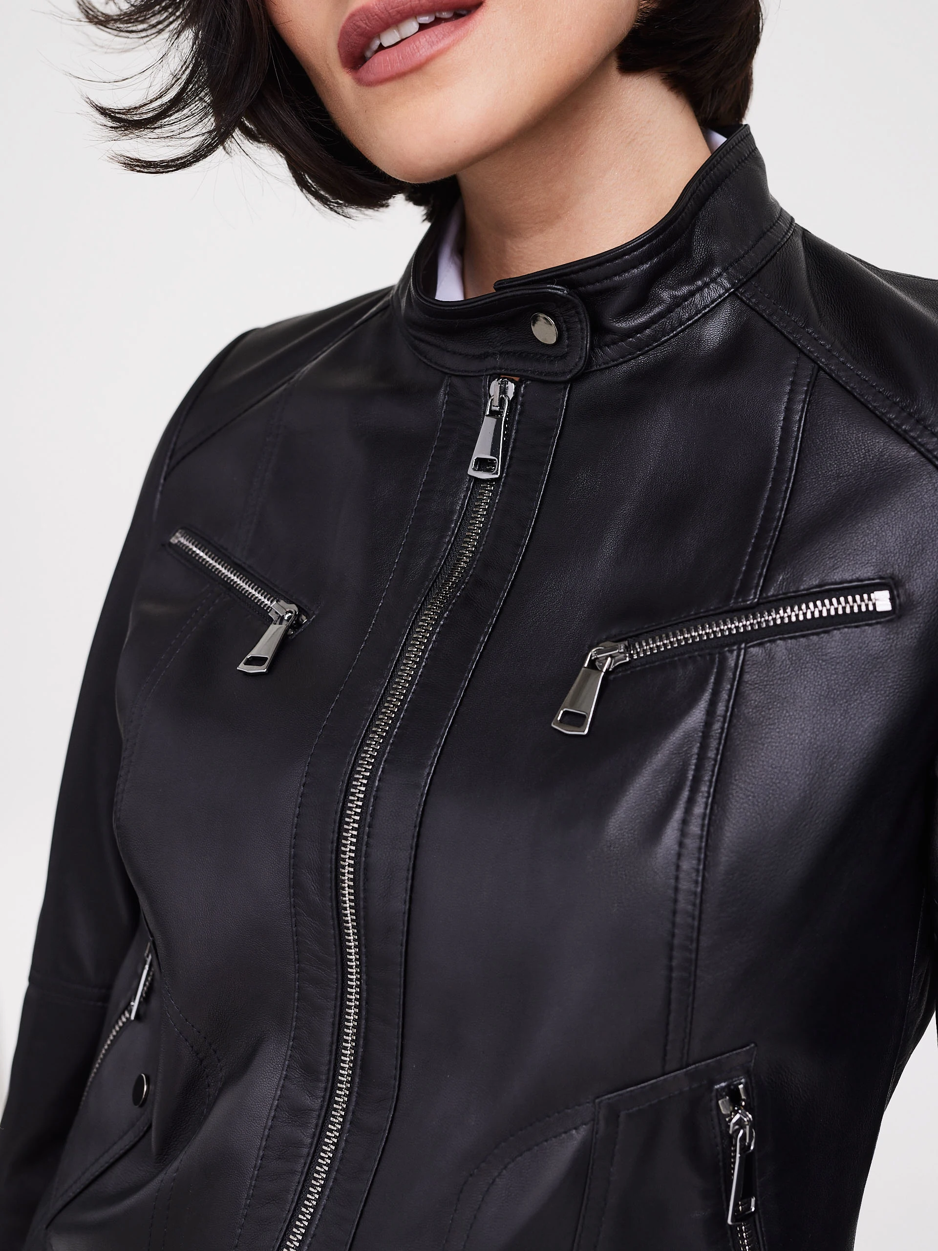 Black leather jacket
