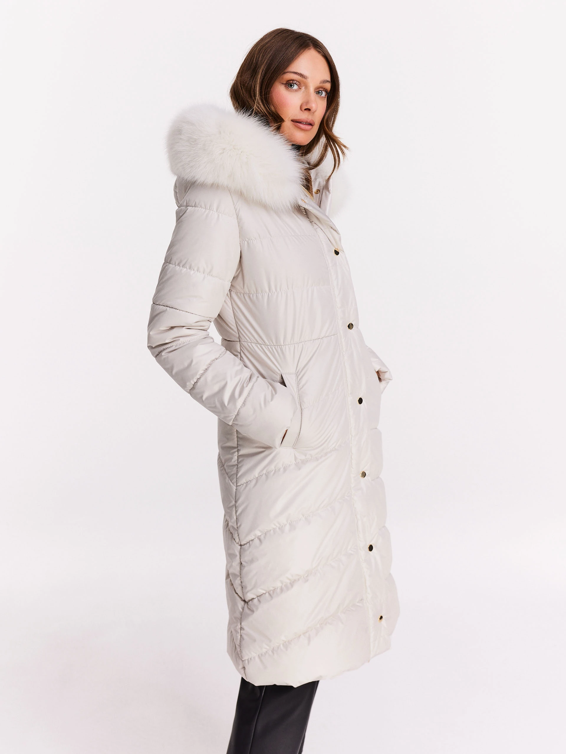 Long quilted coat