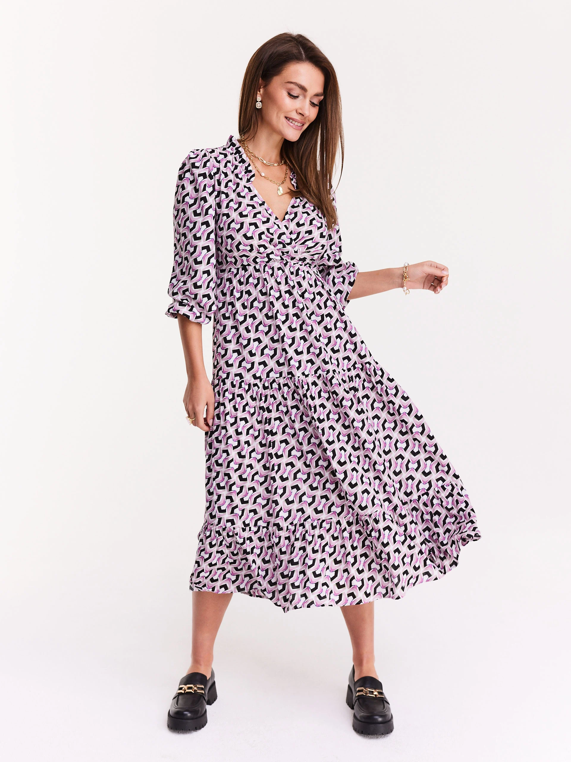 Long patterned dress