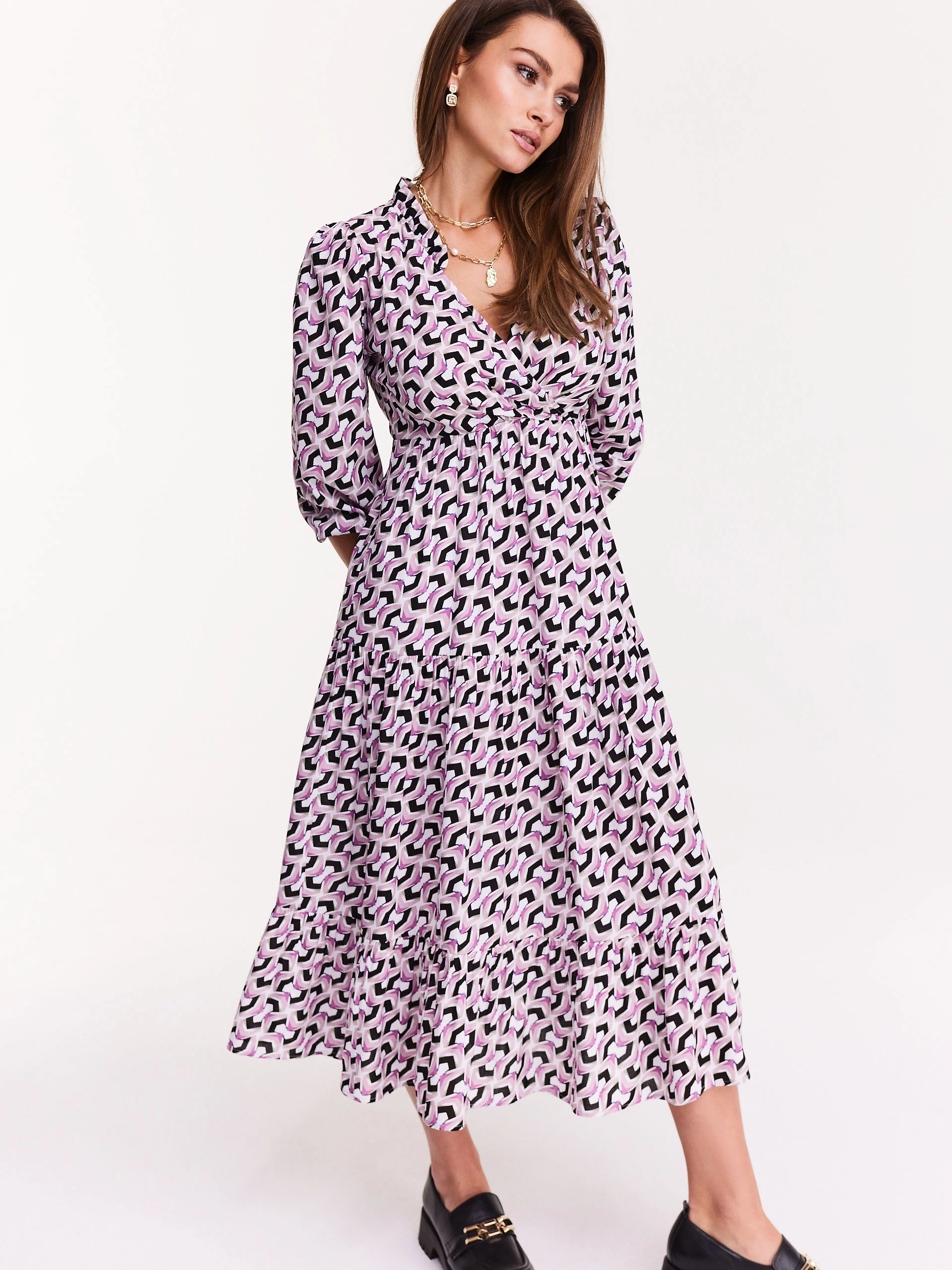 Long patterned dress