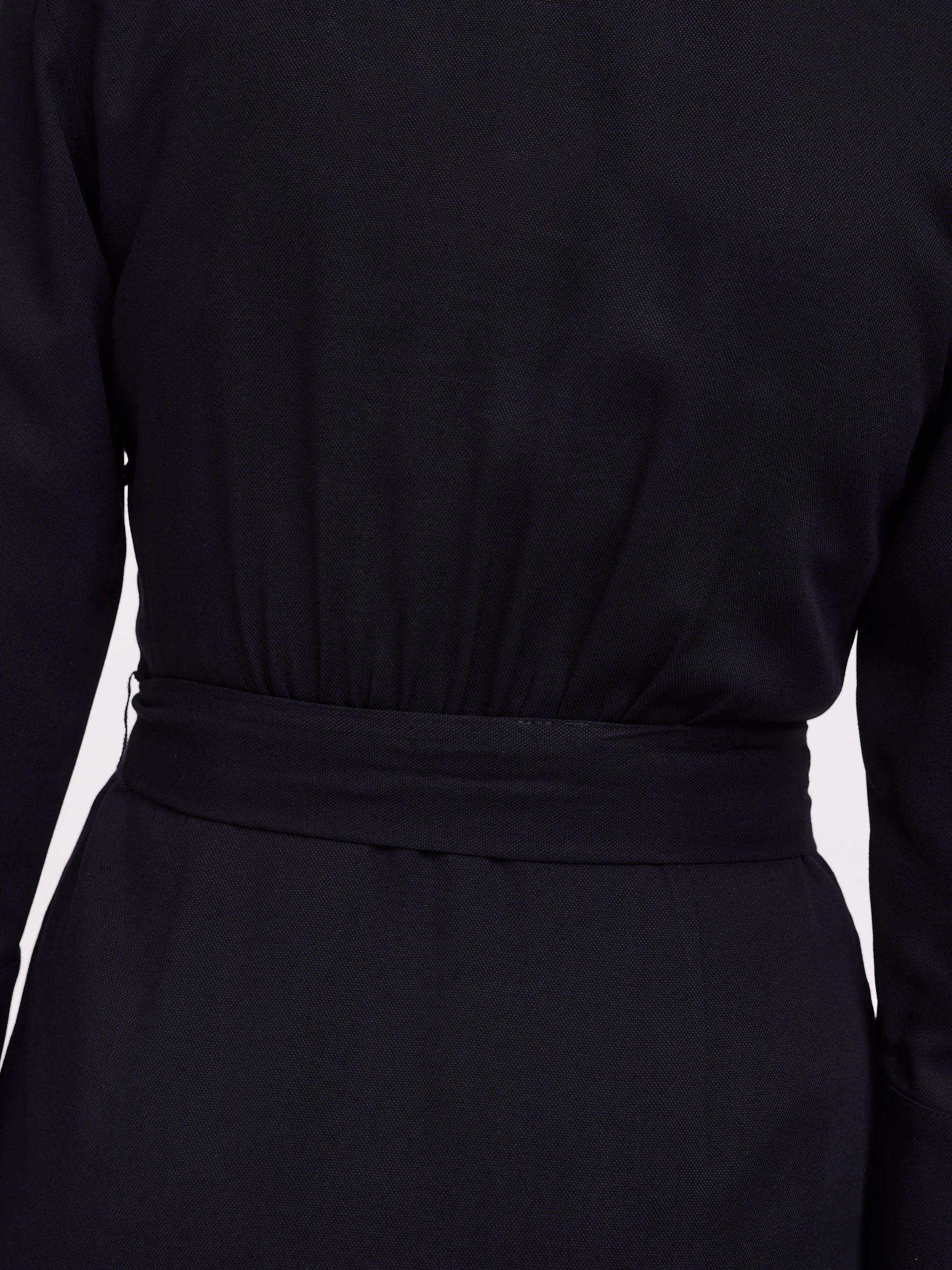 Fitted black viscose dress