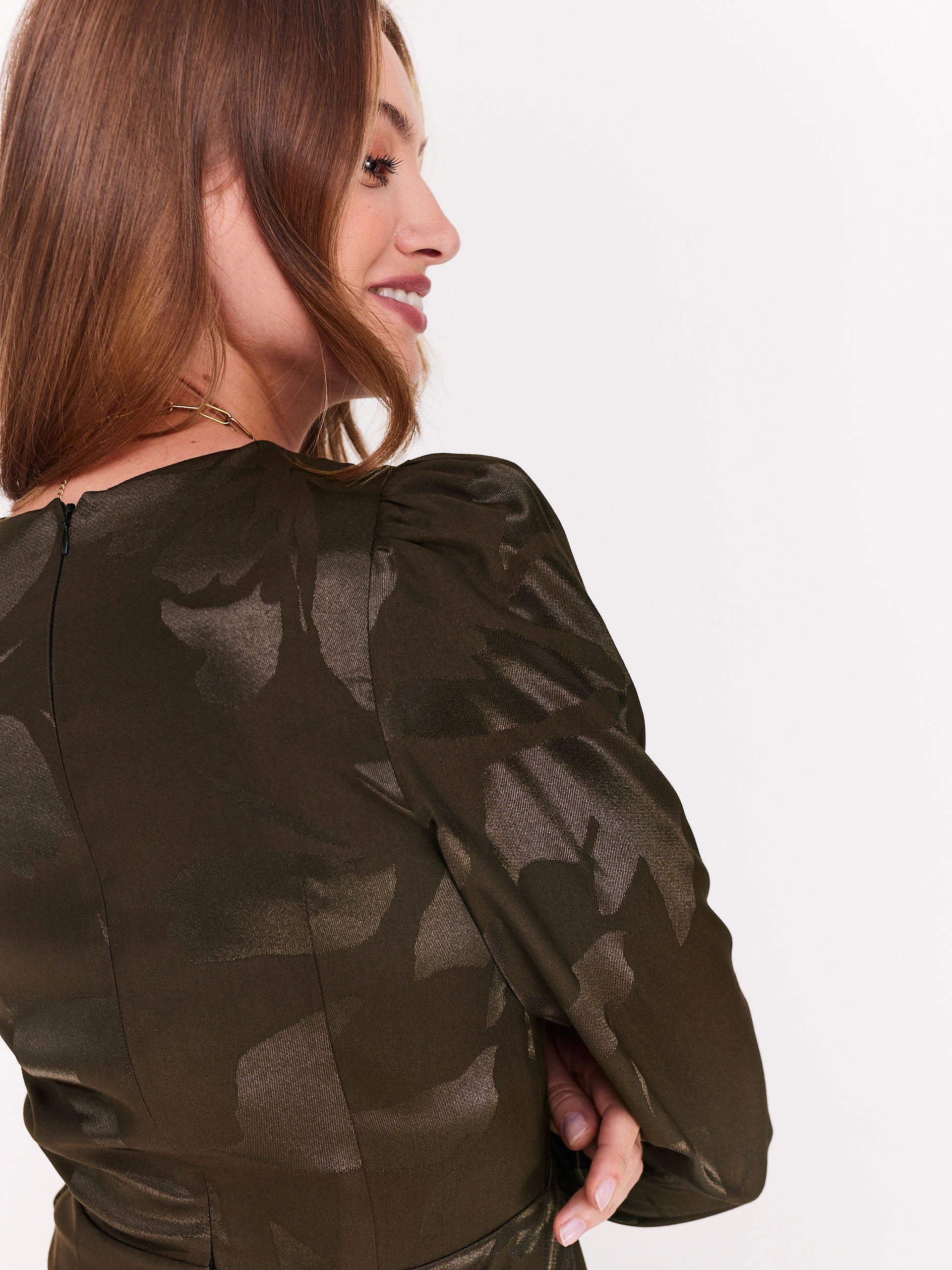 Envelope brown viscose dress