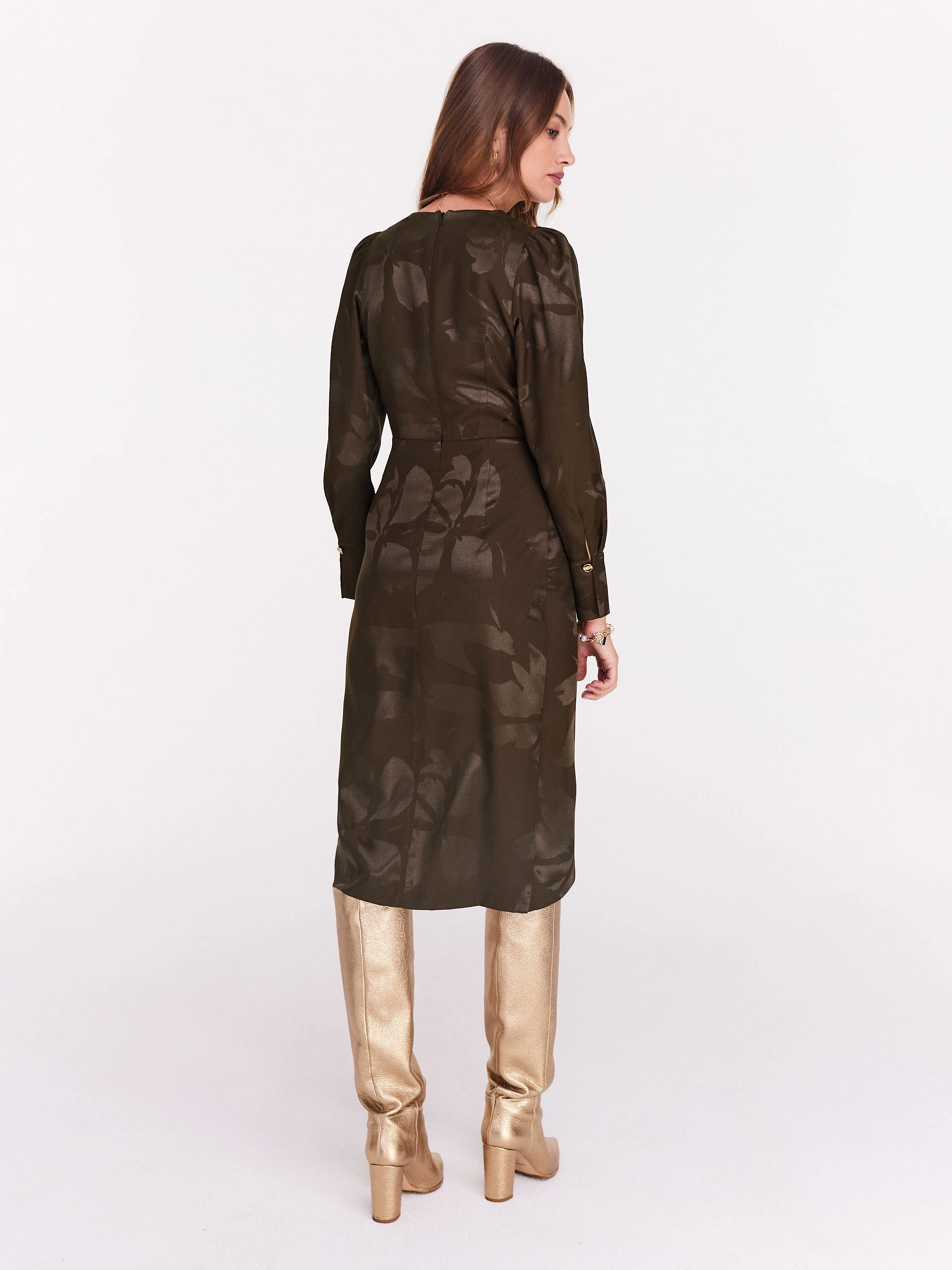 Envelope brown viscose dress
