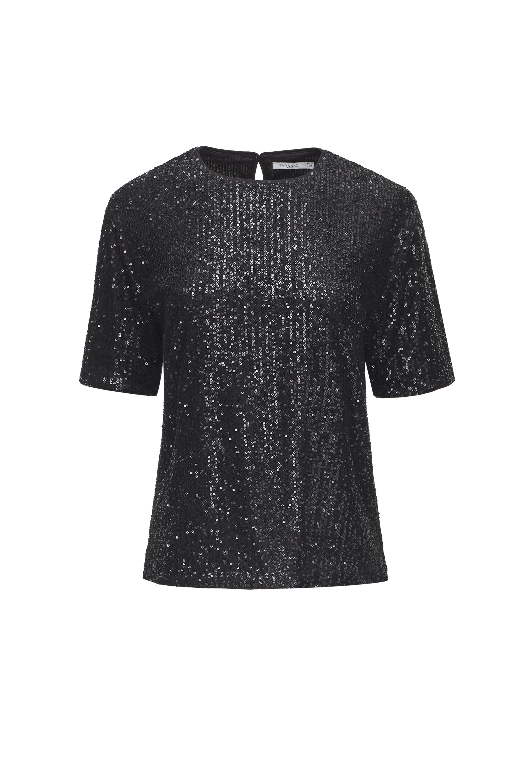 SEQUIN BLOUSE WITH SHORT SLEEVES