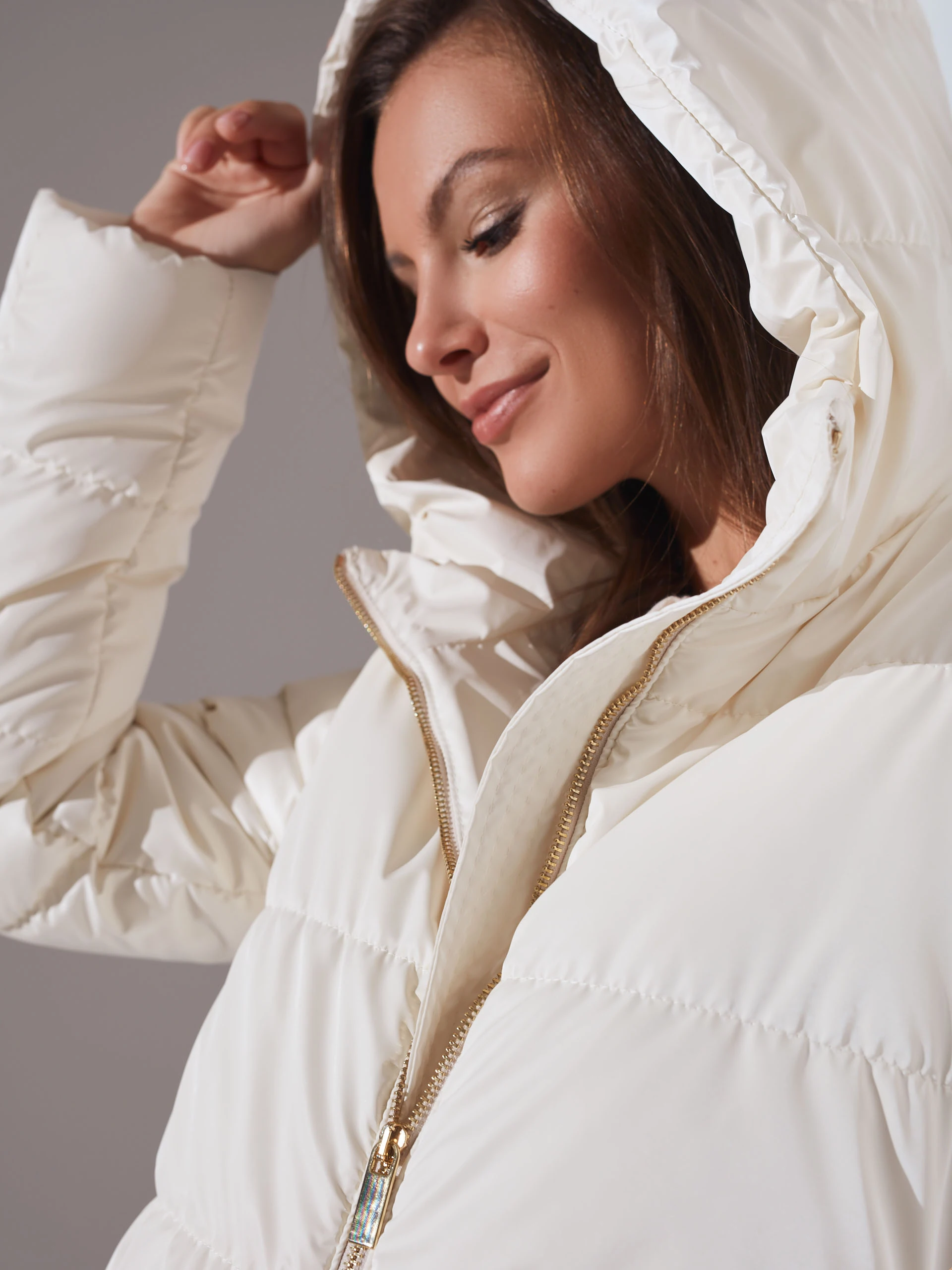 ECRU HOODED JACKET