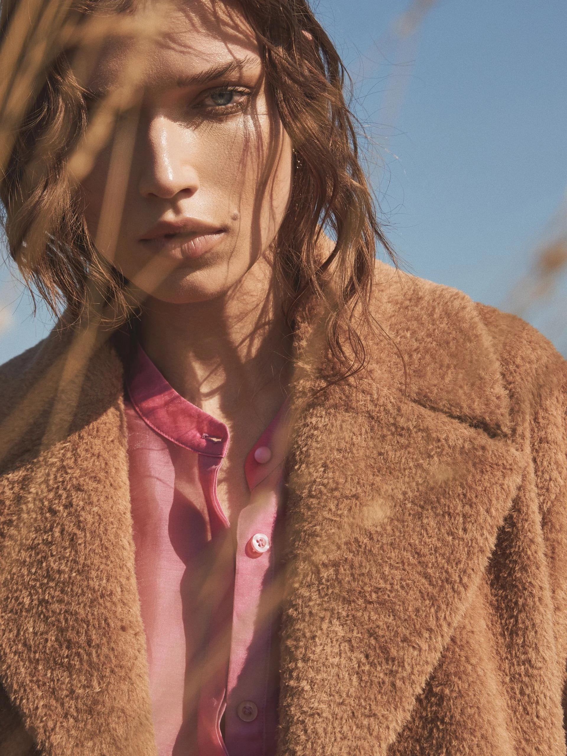 Brown wool and alpaca coat