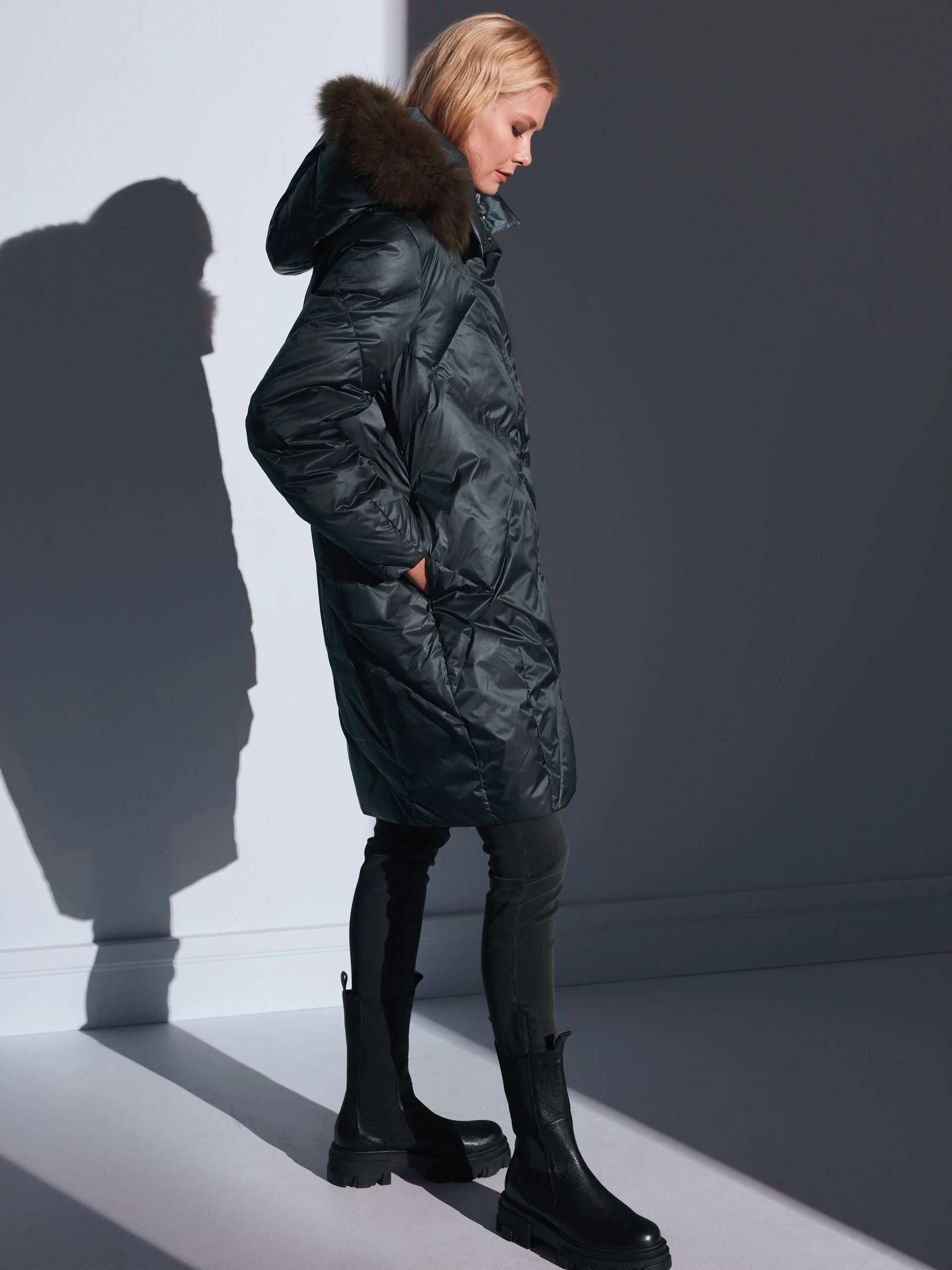 GREEN DOWN COAT