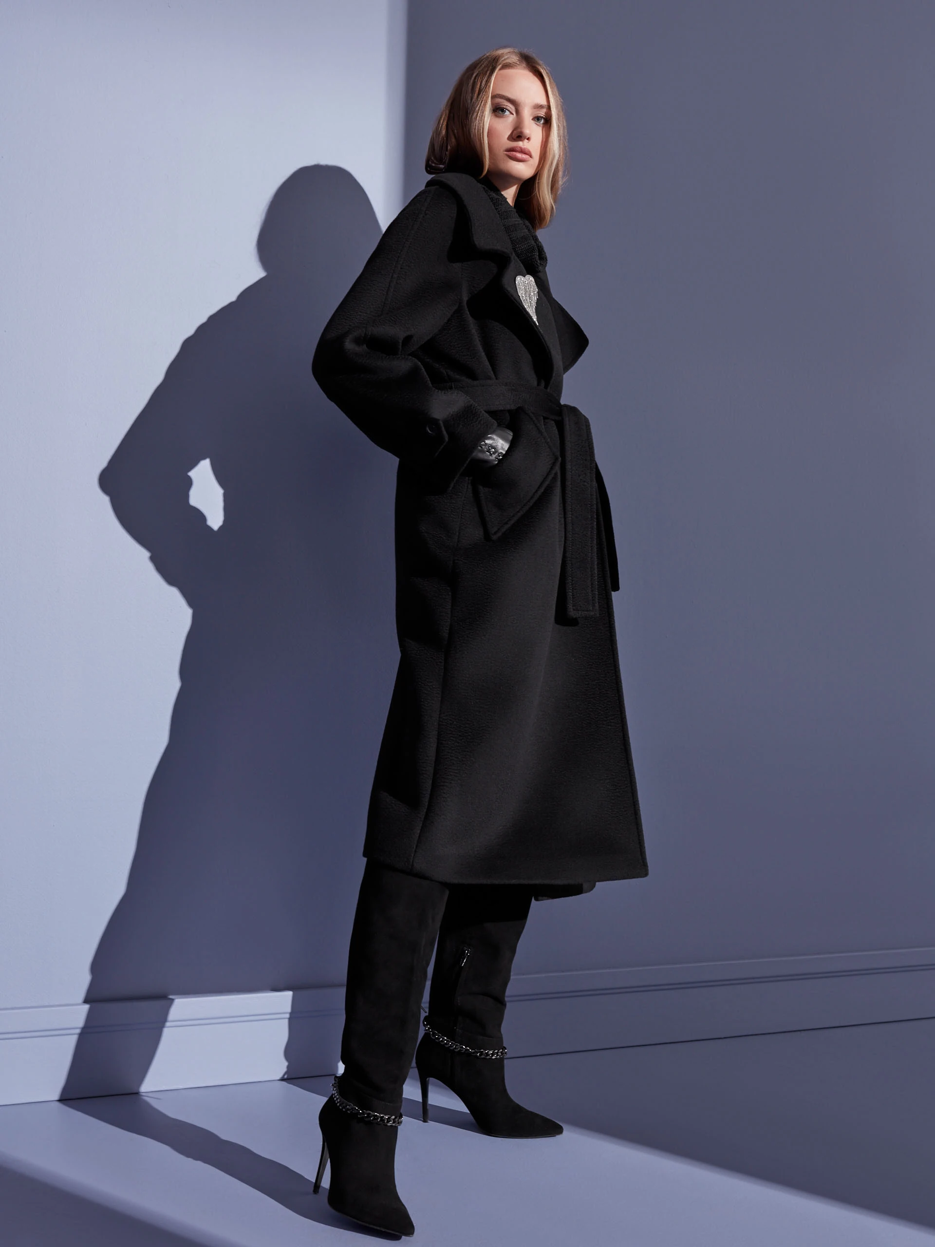 OVERSIZED COAT WITH ZIBELLINO EFFECT