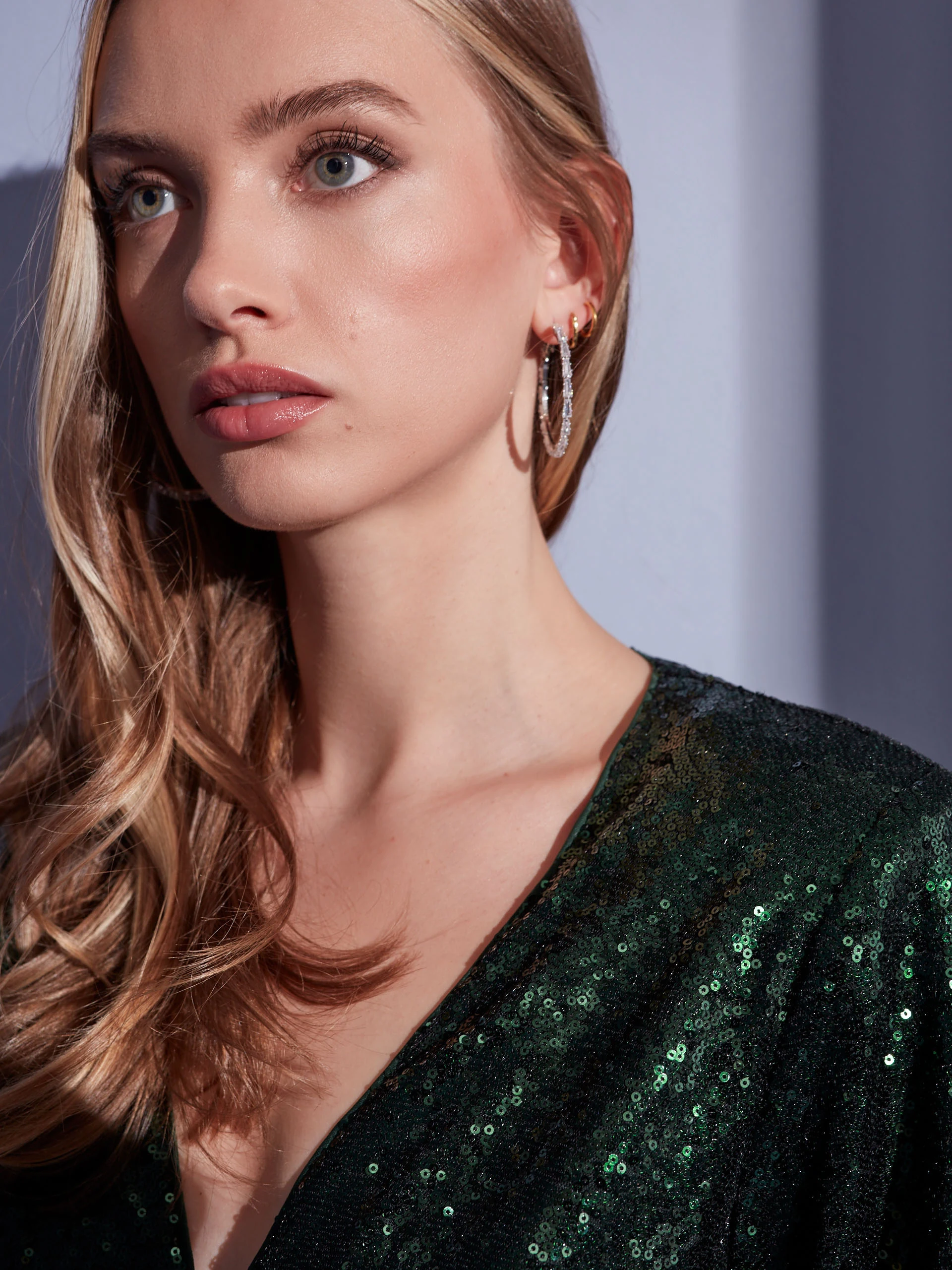 GREEN SHINY DRESS