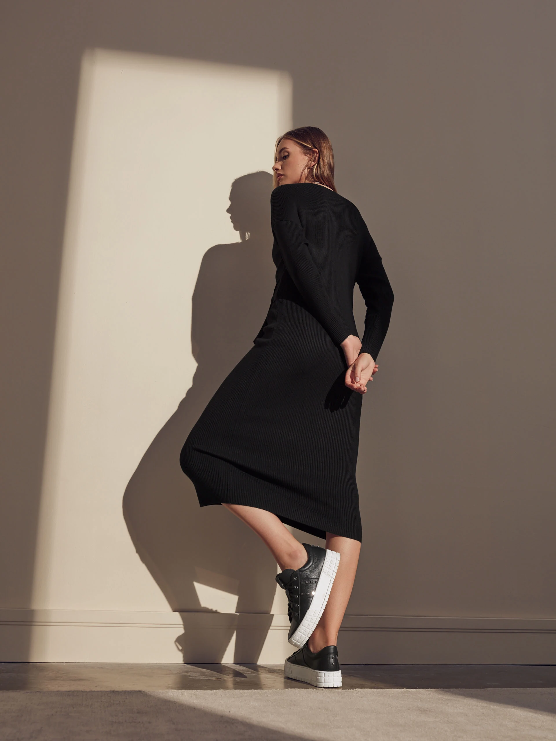 BLACK ENVELOPE DRESS