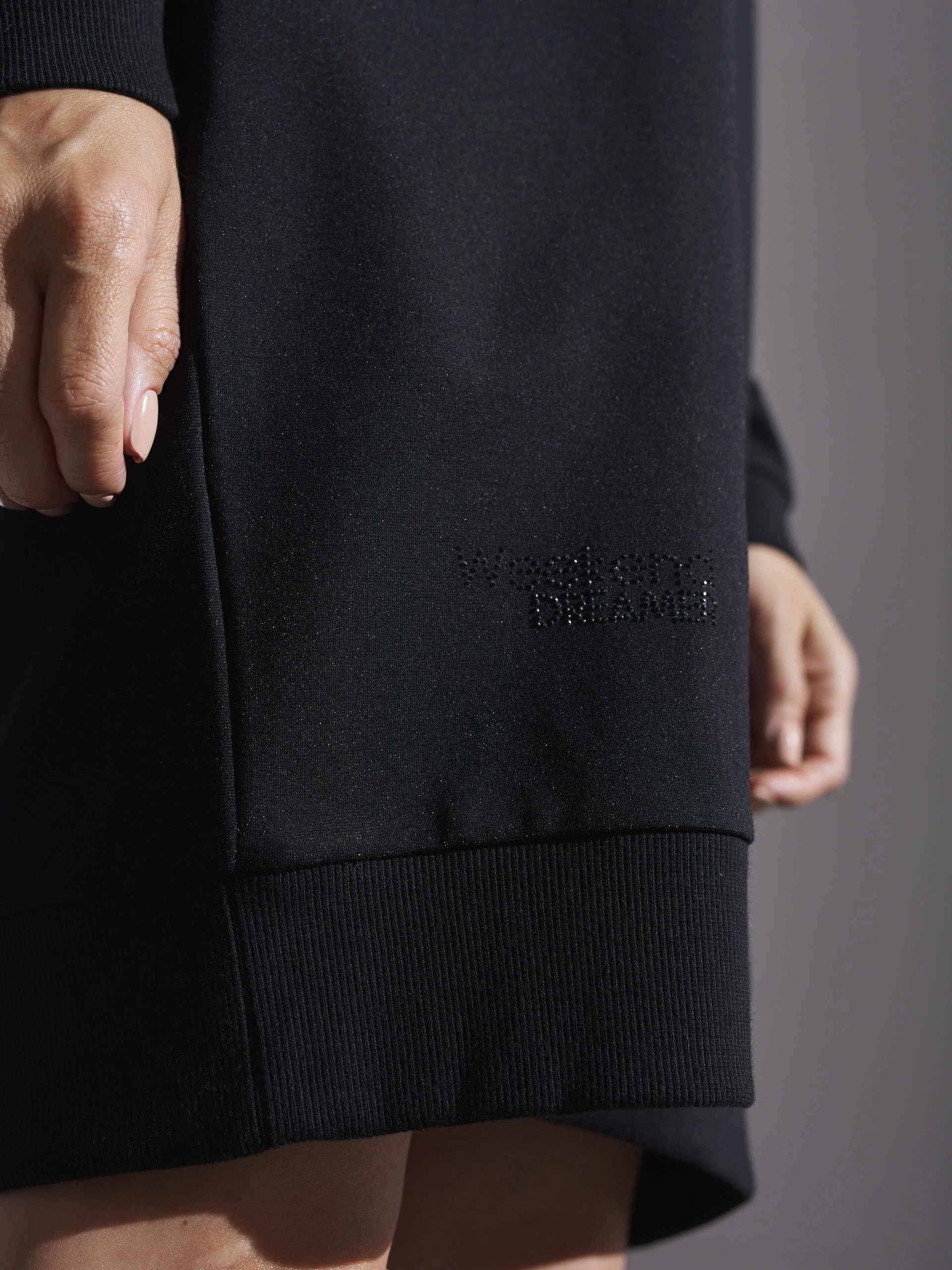 Black tunic with hood
