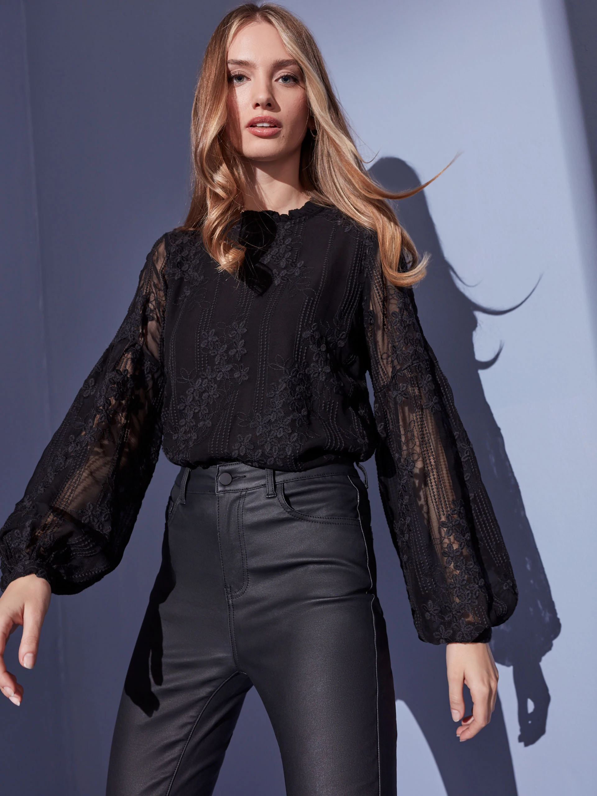 BLACK WAXED PANTS