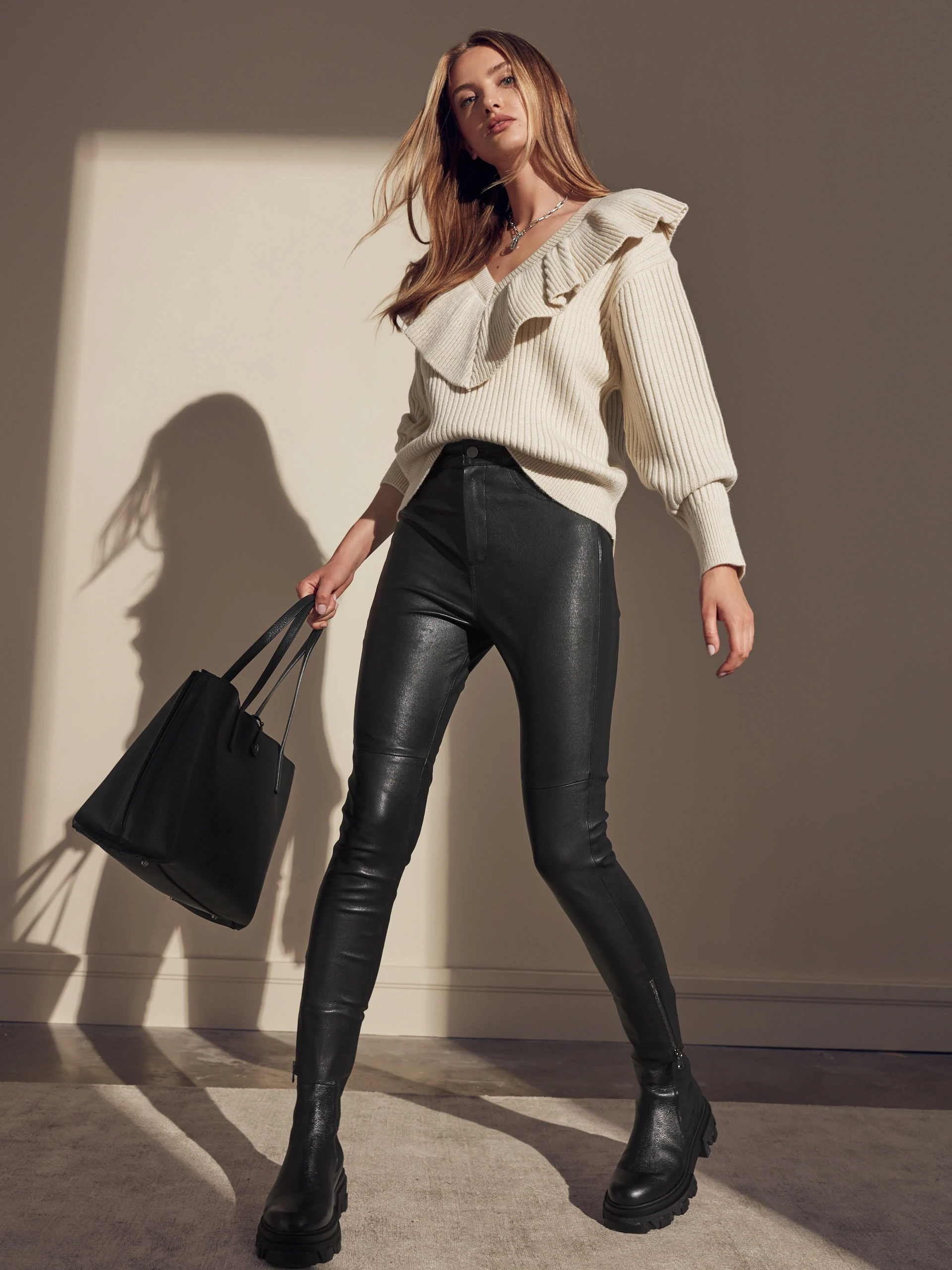 MATCHING LEATHER PANTS