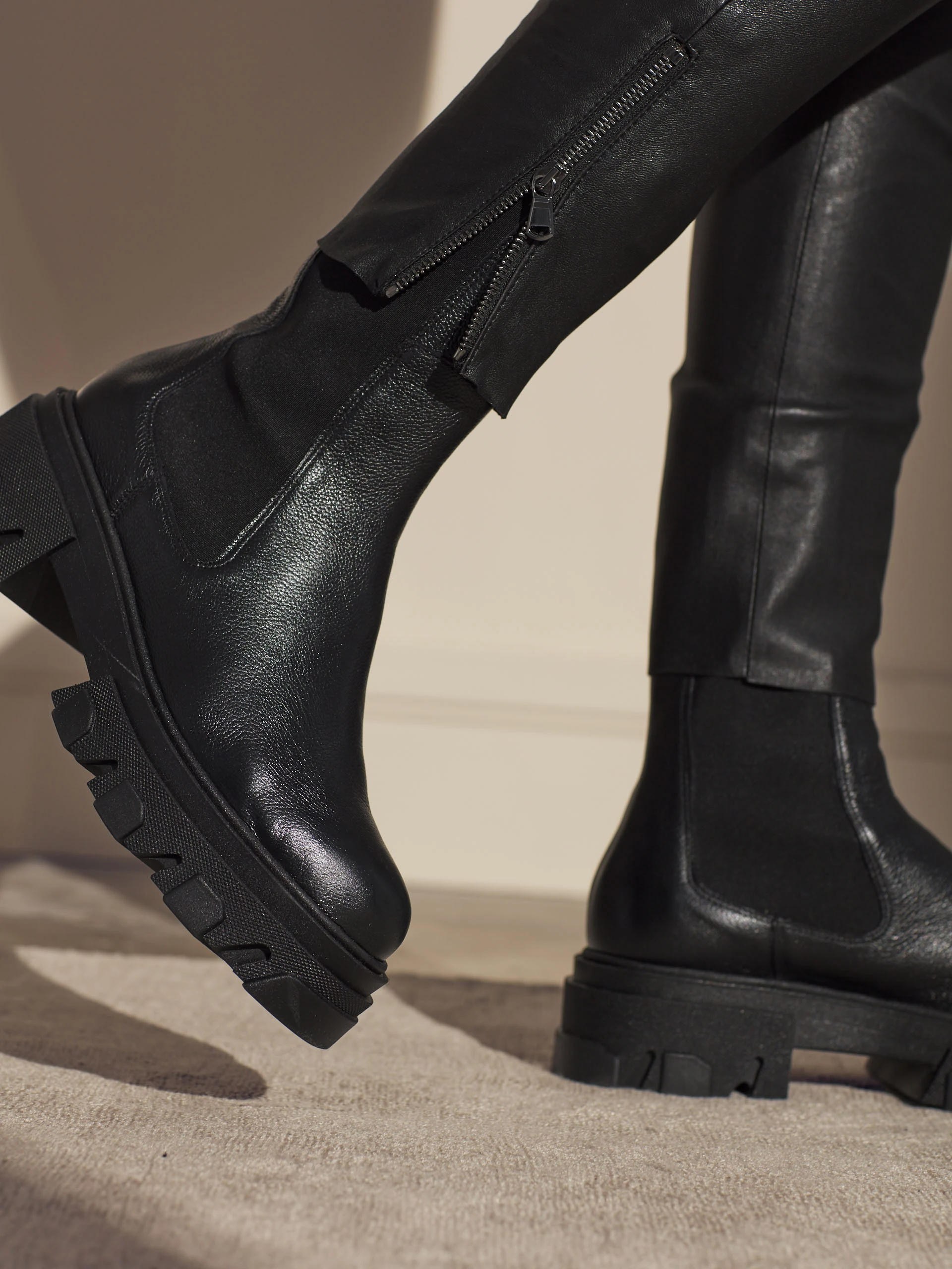 MATCHING LEATHER PANTS