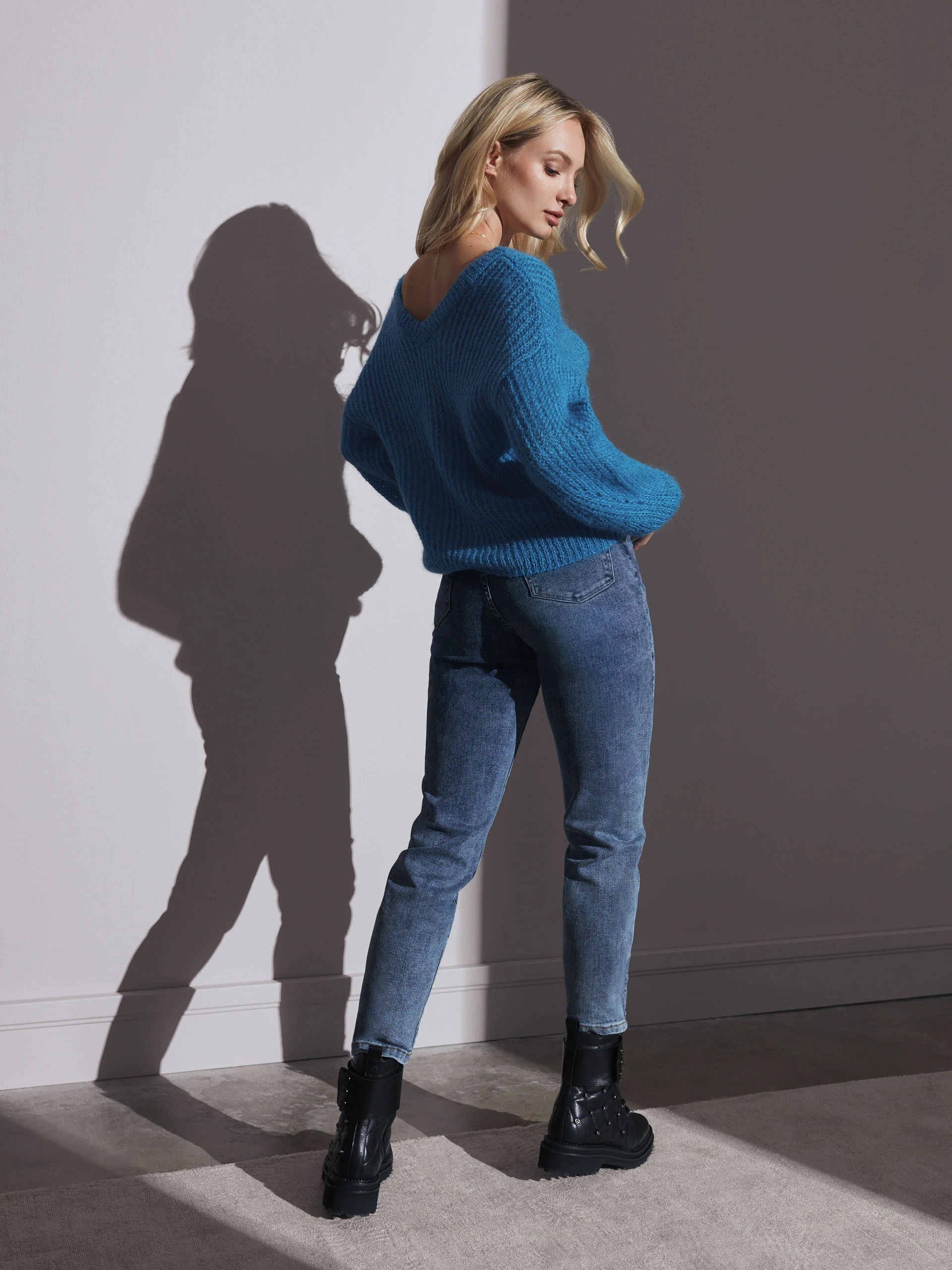 BLUE MOHAIR SWEATER