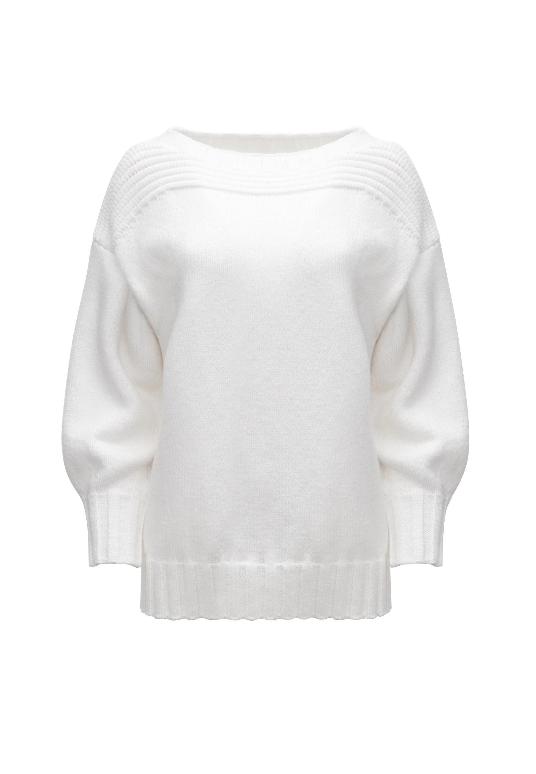 OVERSIZOWY SWETER W KOLORZE ECRU