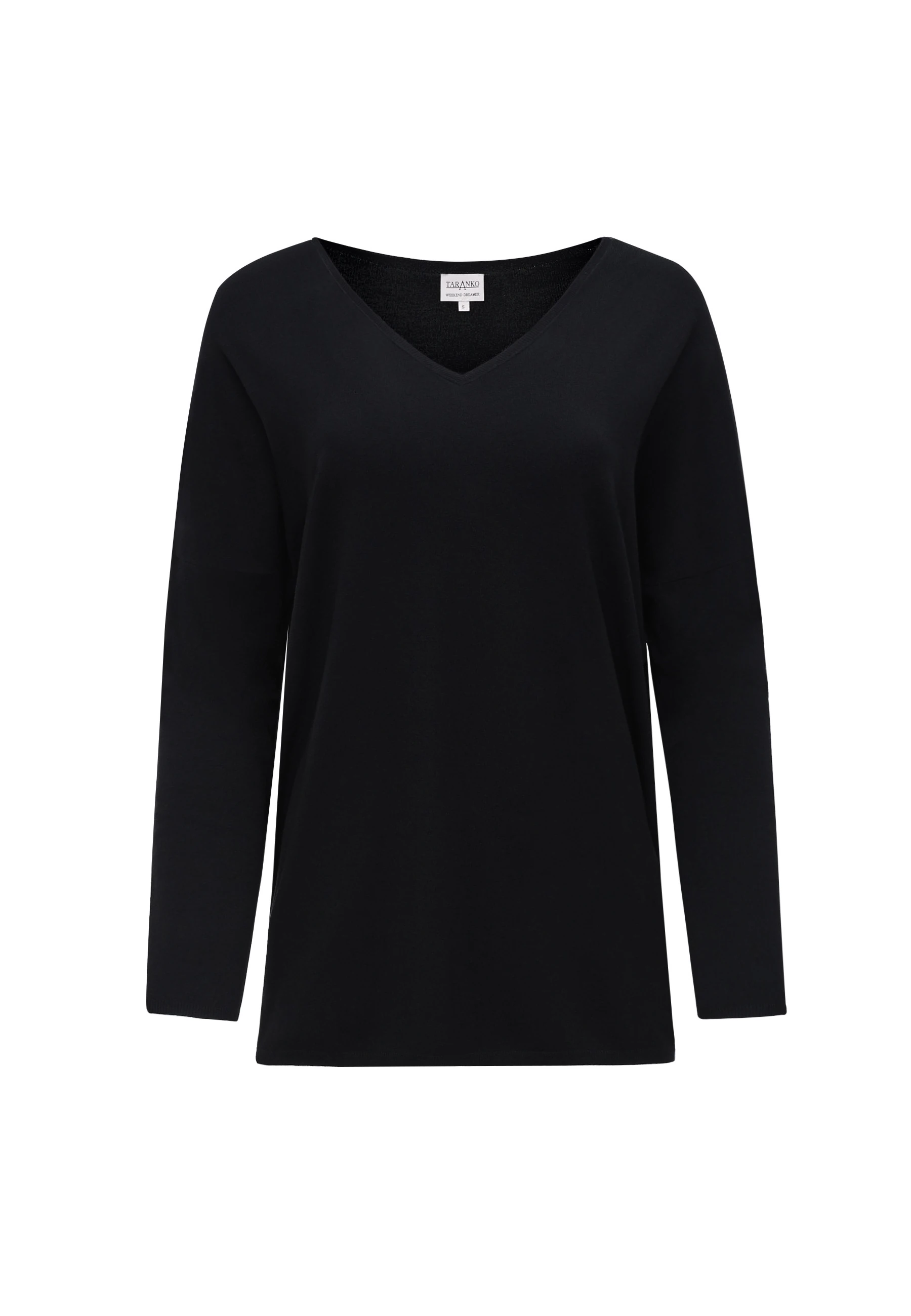 Black sweater with heart neckline