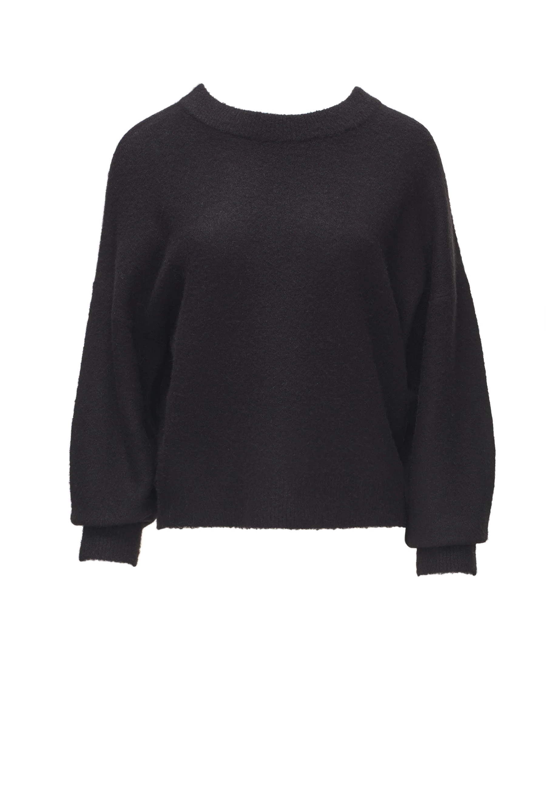 SWEATER WITH BACK NECKLINE IN WOOL