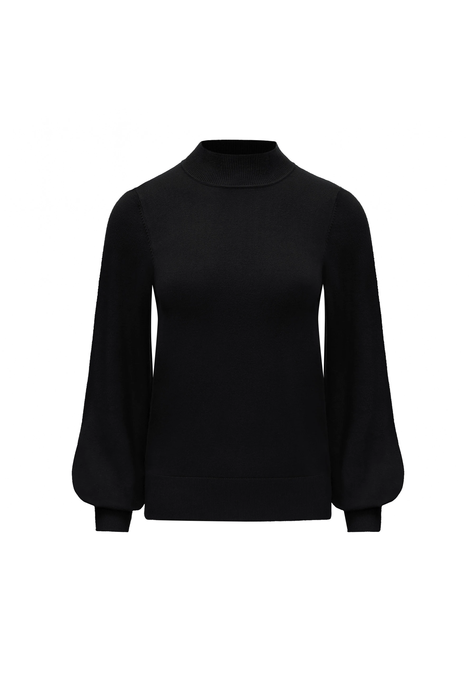 BLACK SWEATER WITH WIDE SLEEVES