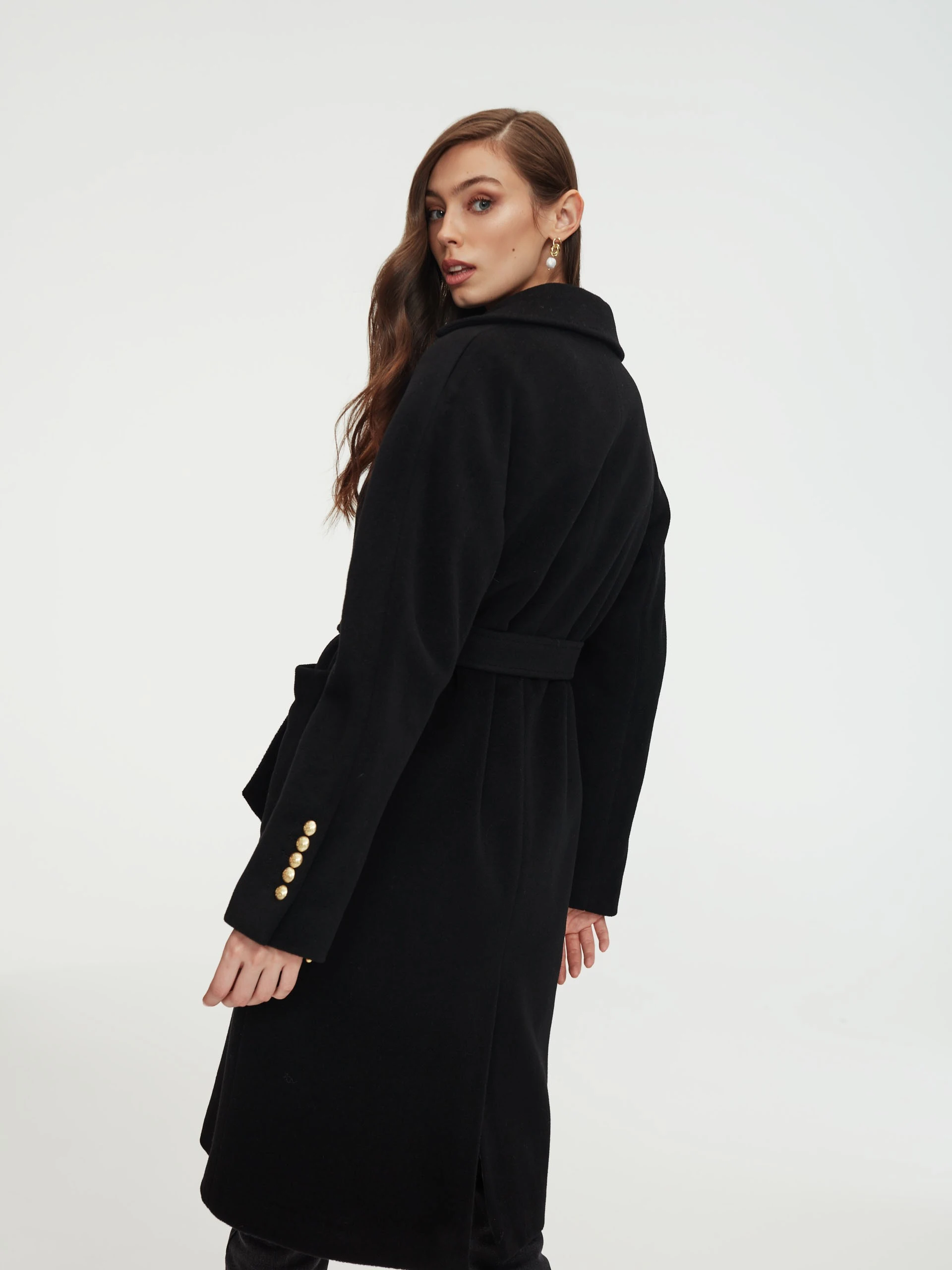 Black wool coat