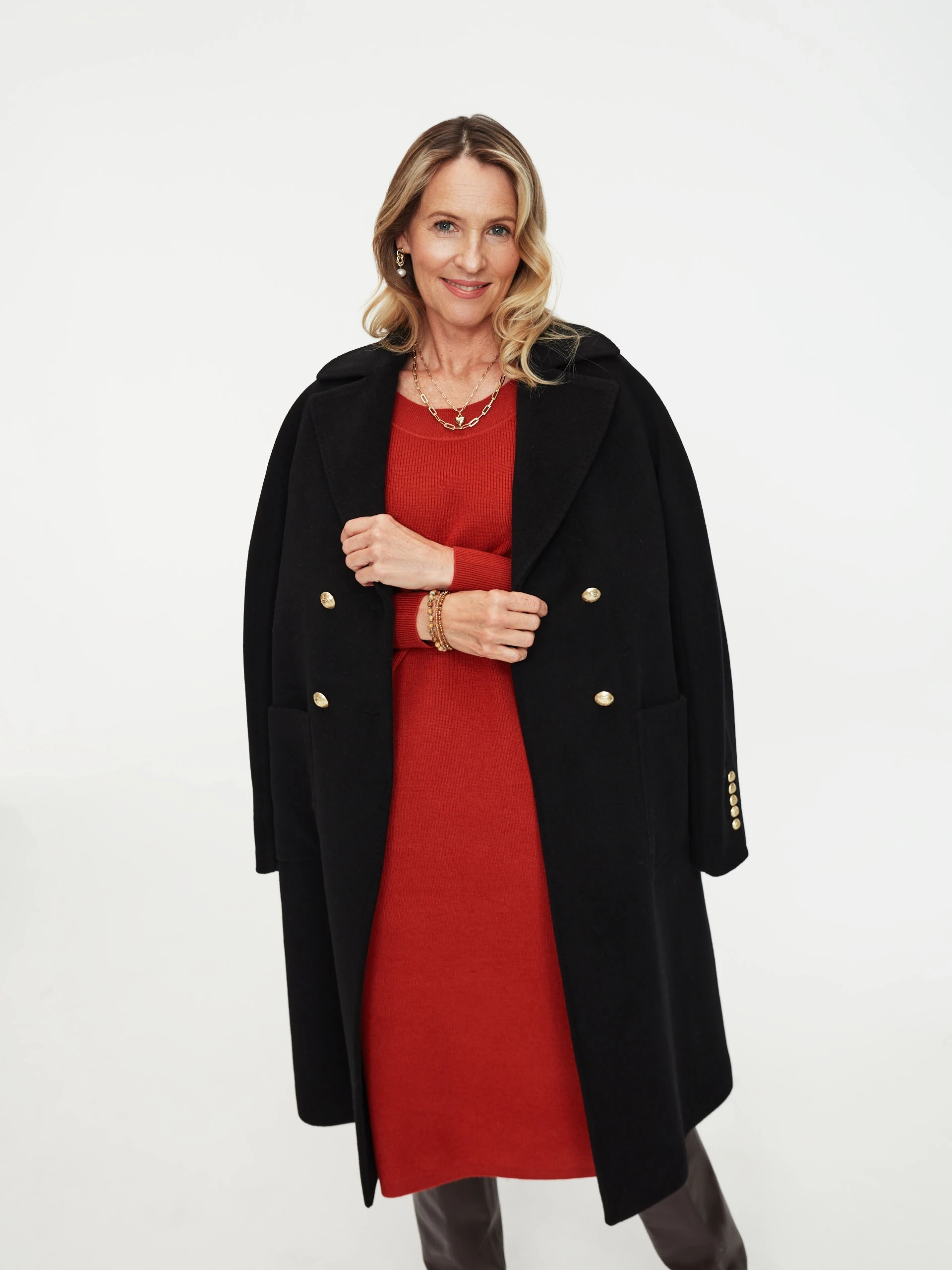 Black wool coat