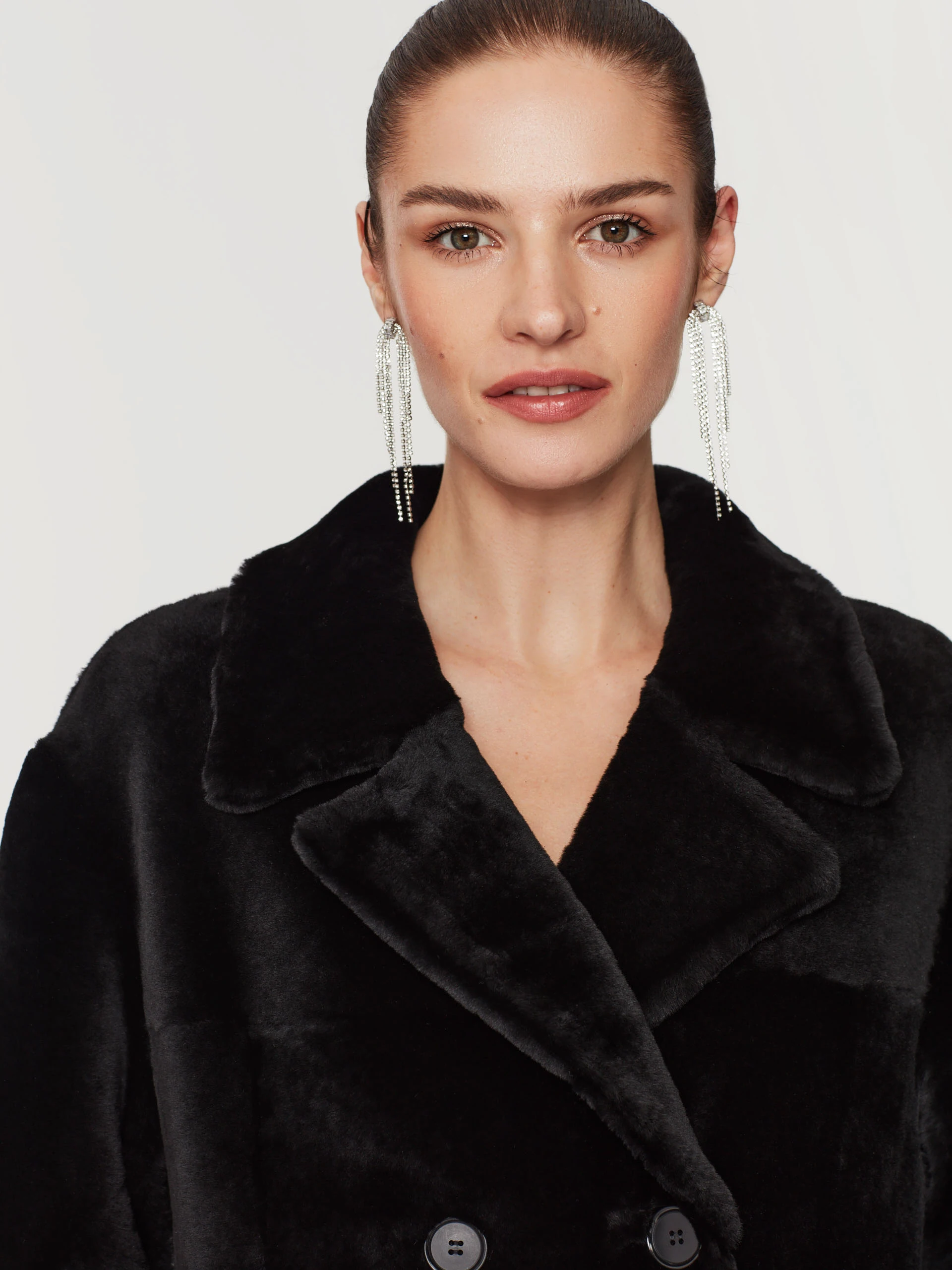 Black merino coat