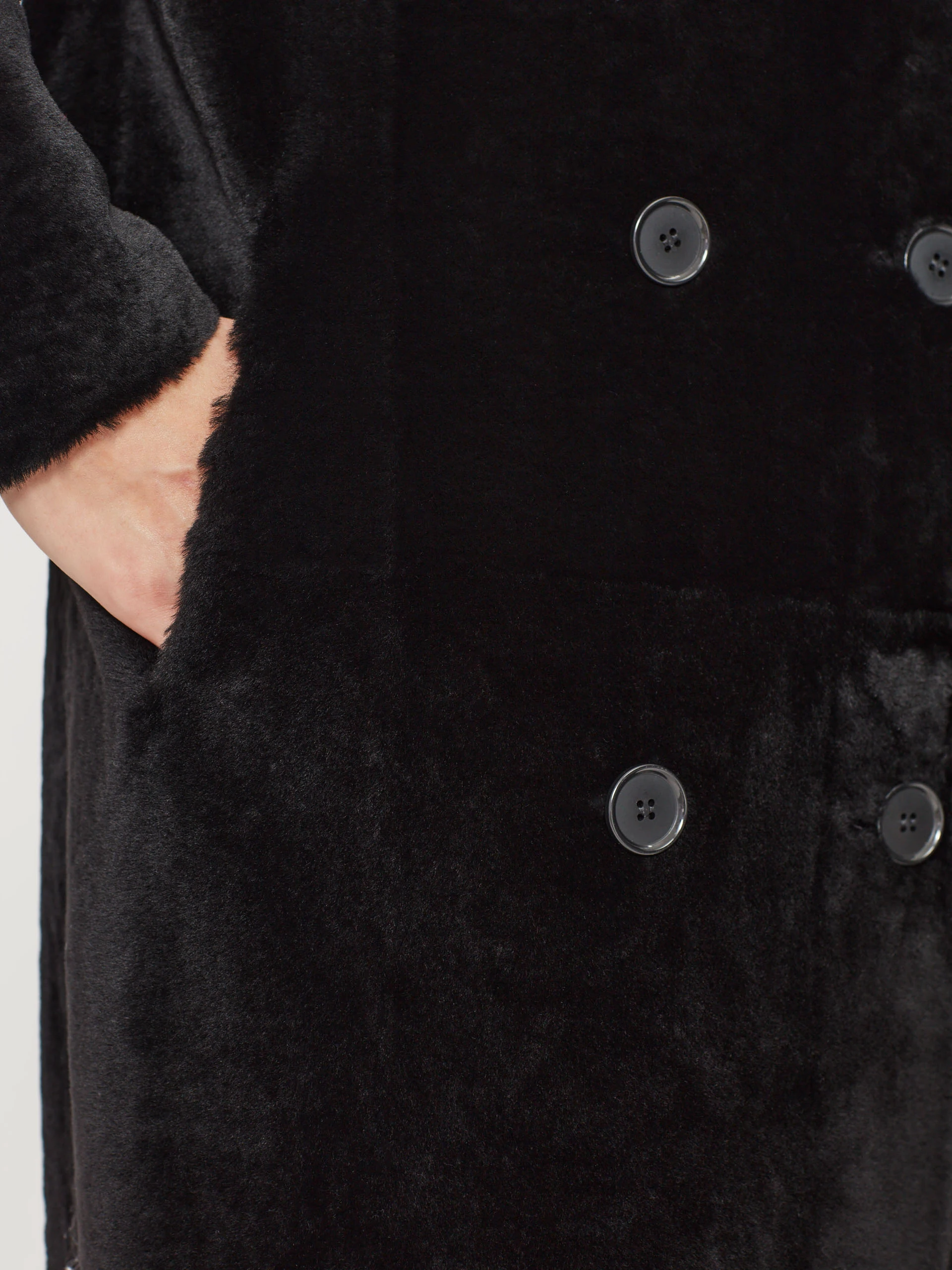 Black merino coat