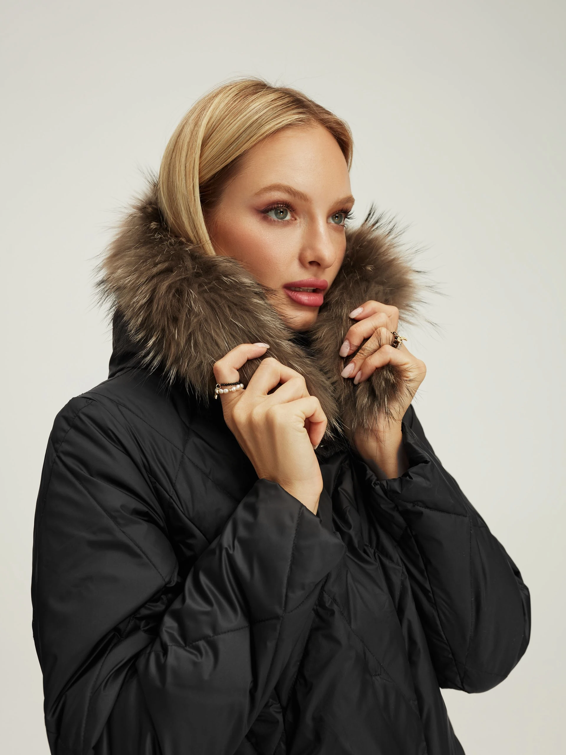 Black down coat