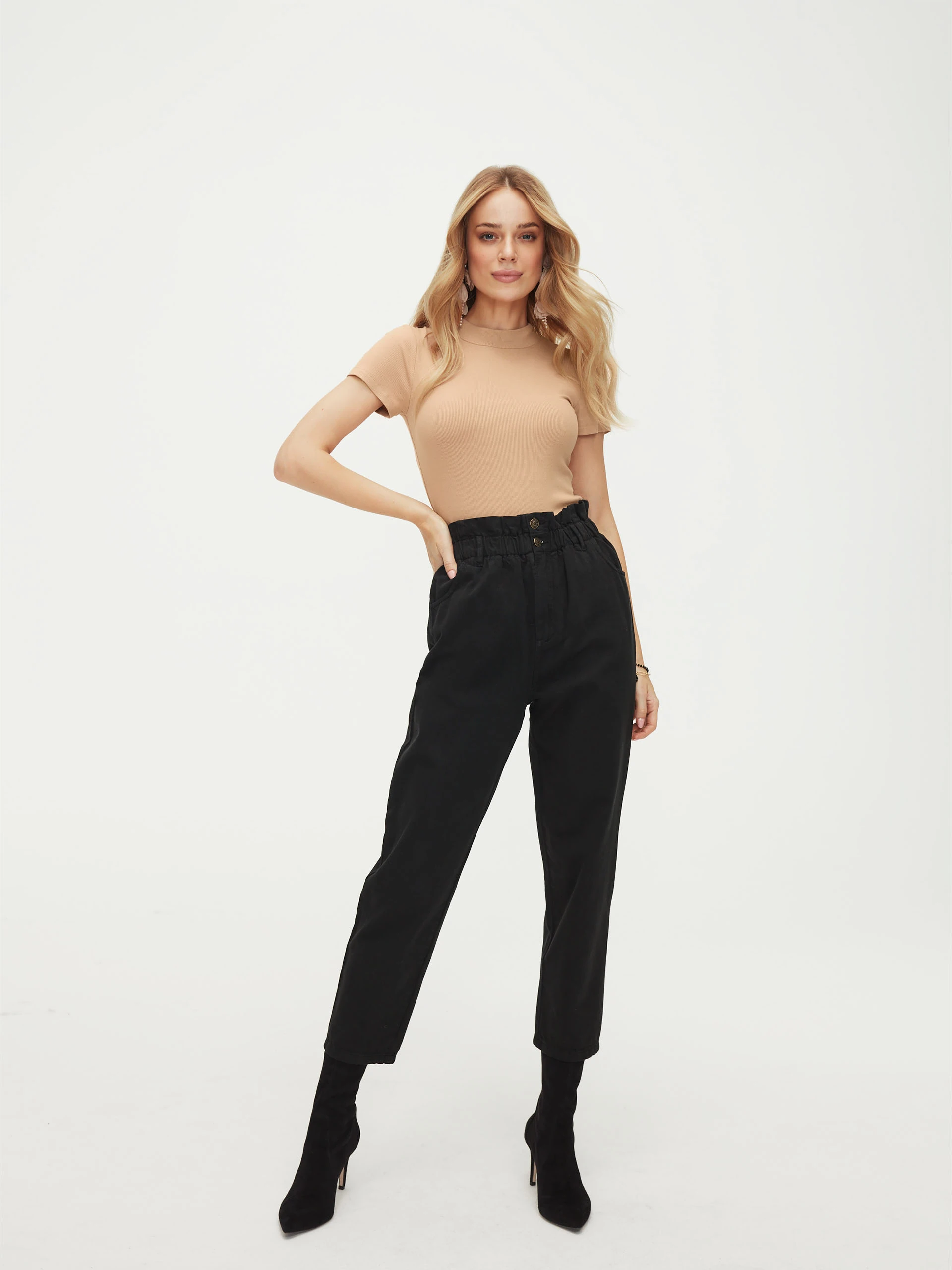 Black high-waisted pants