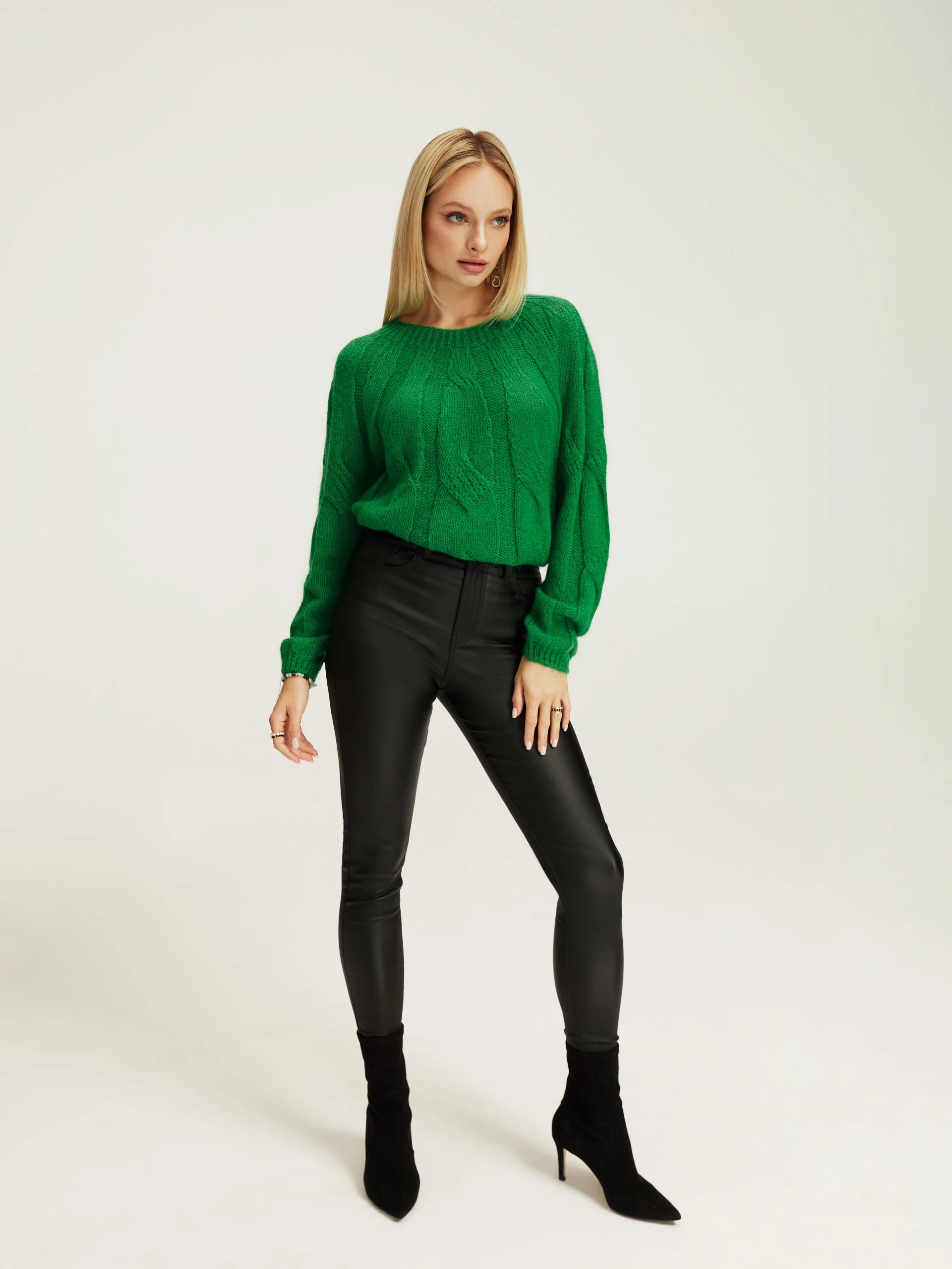 Black waxed pants