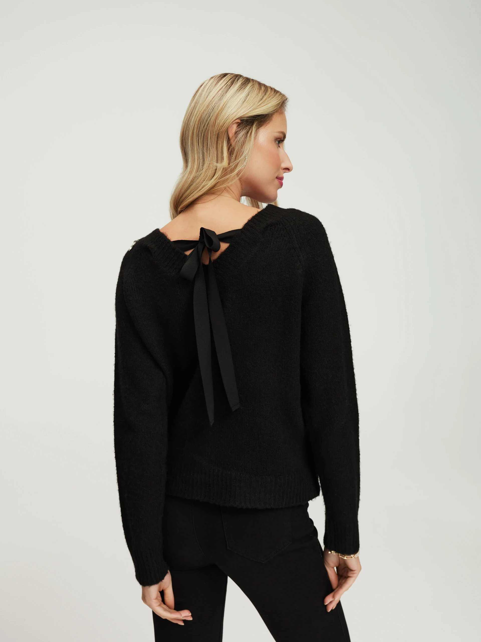 Black sweater with ornaments