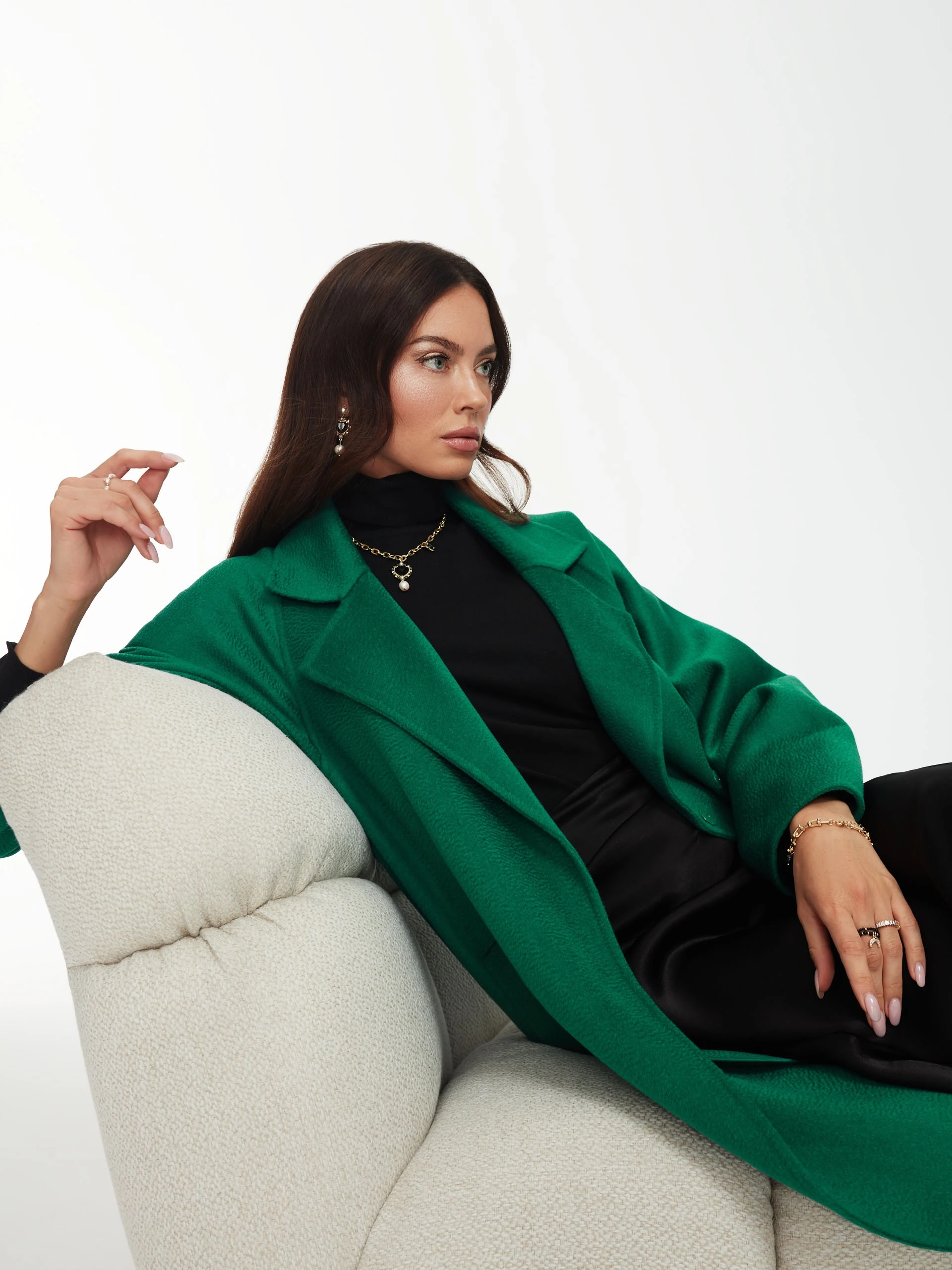 Classic black turtleneck sweater