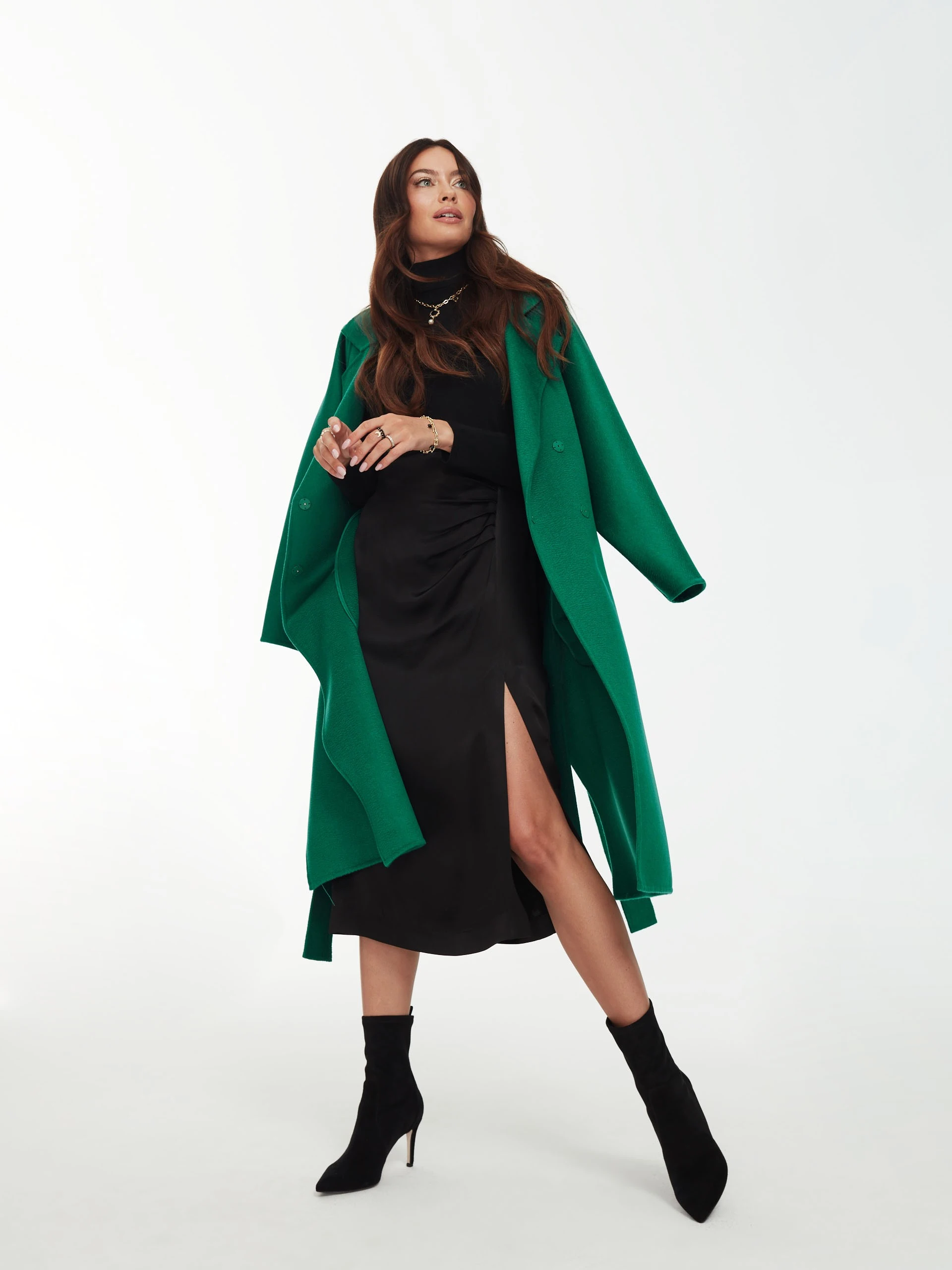 Classic black turtleneck sweater