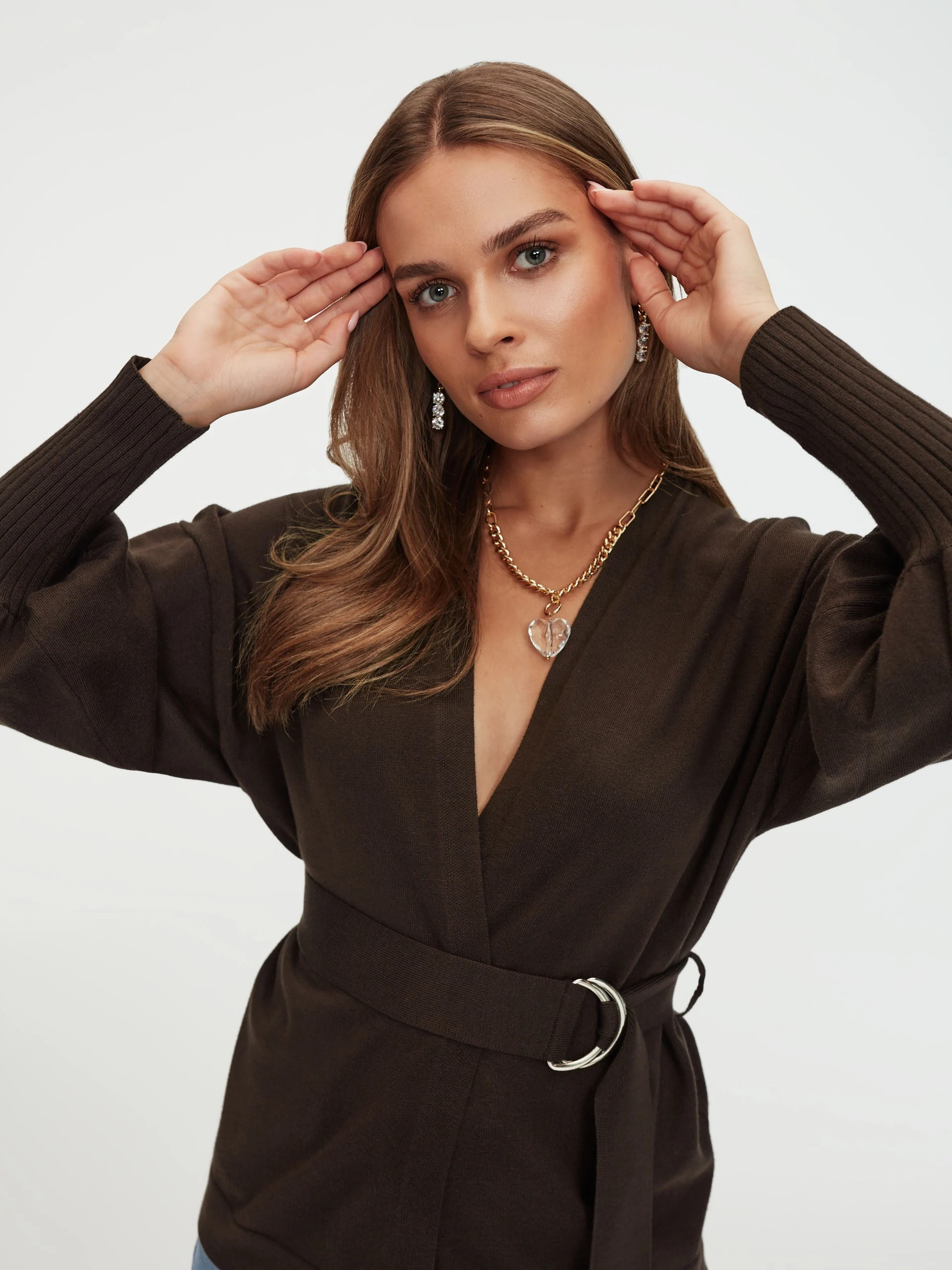 Dark brown cardigan