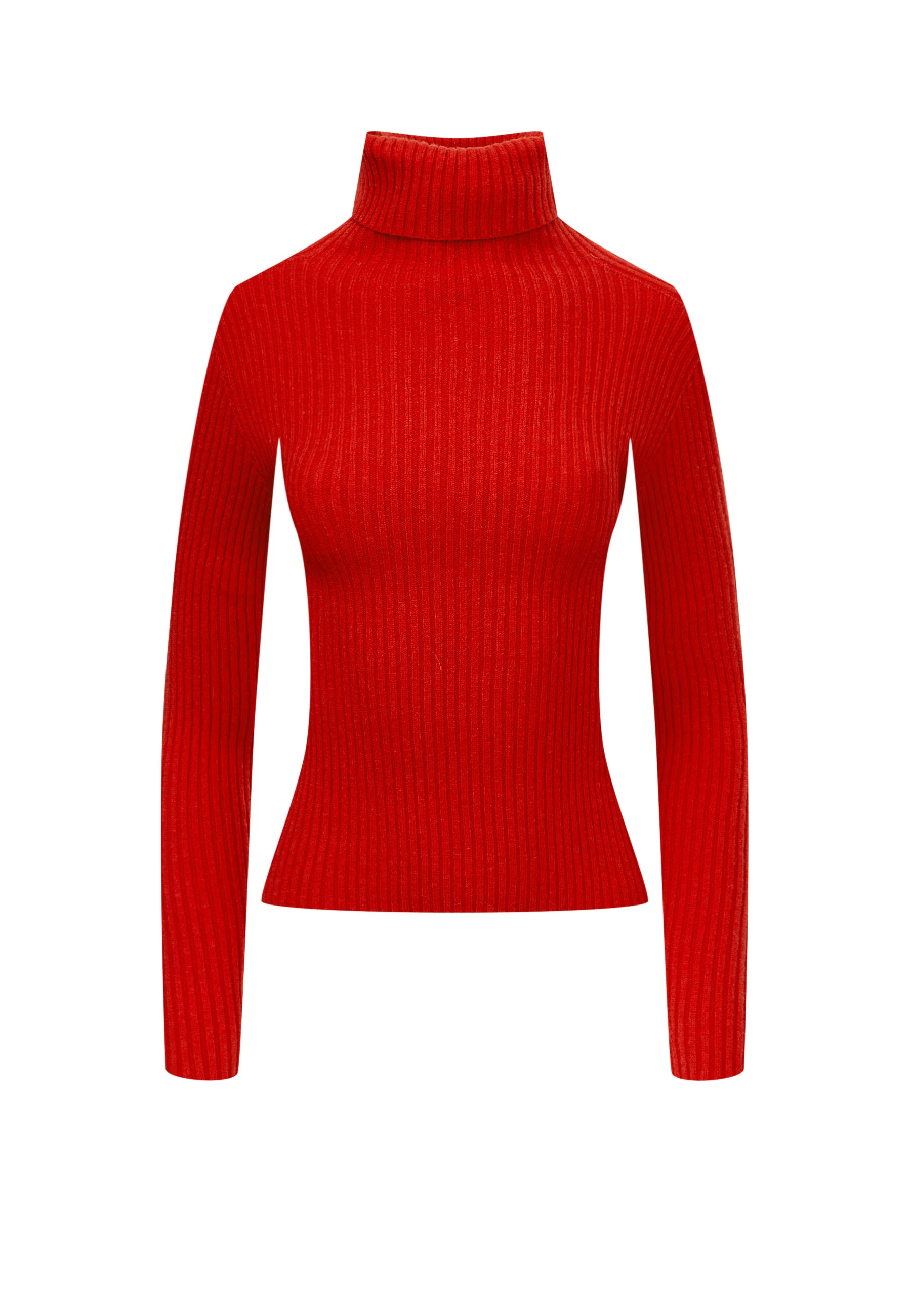 Red striped knit sweater