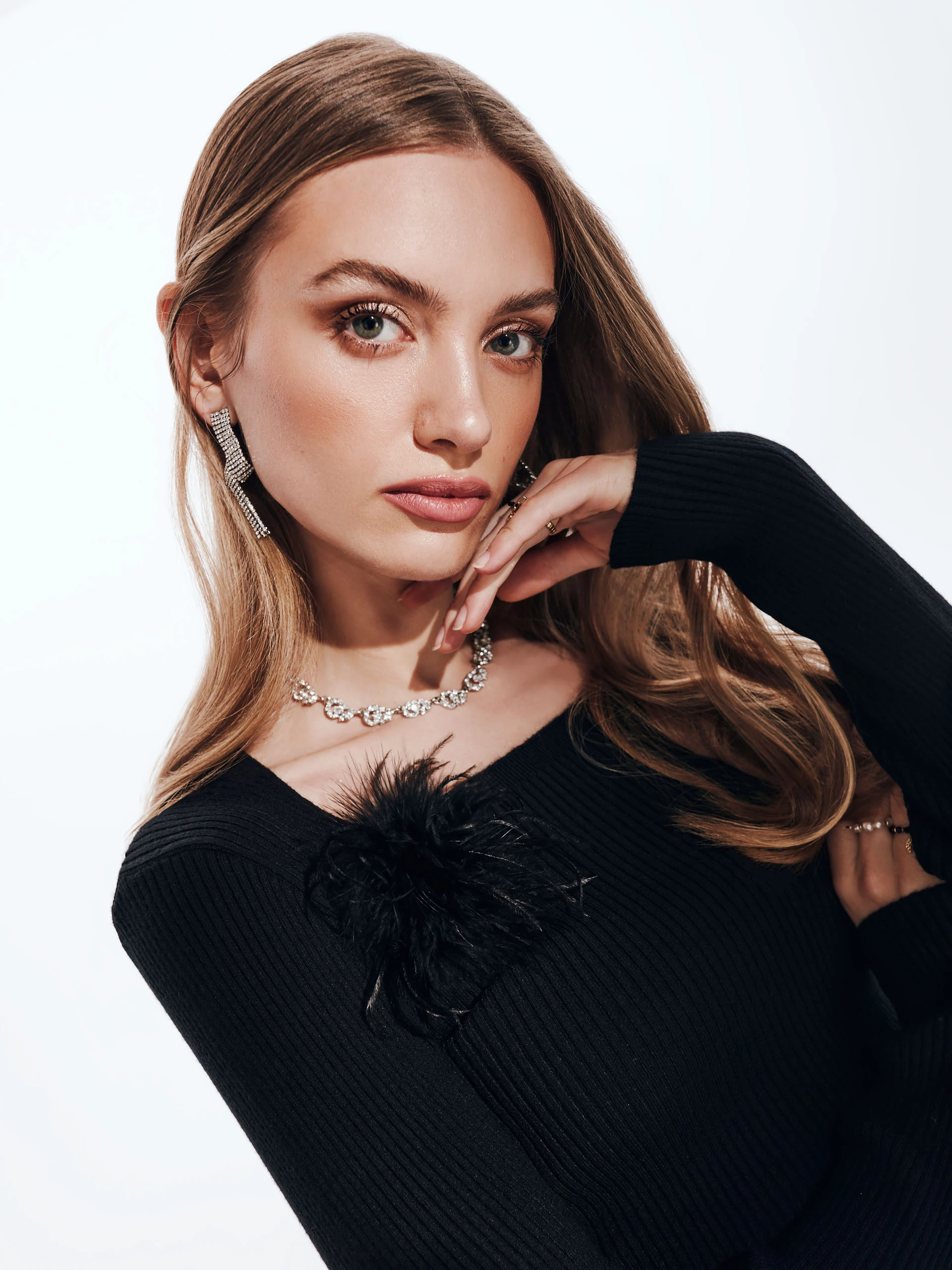 Ribbed black sweater