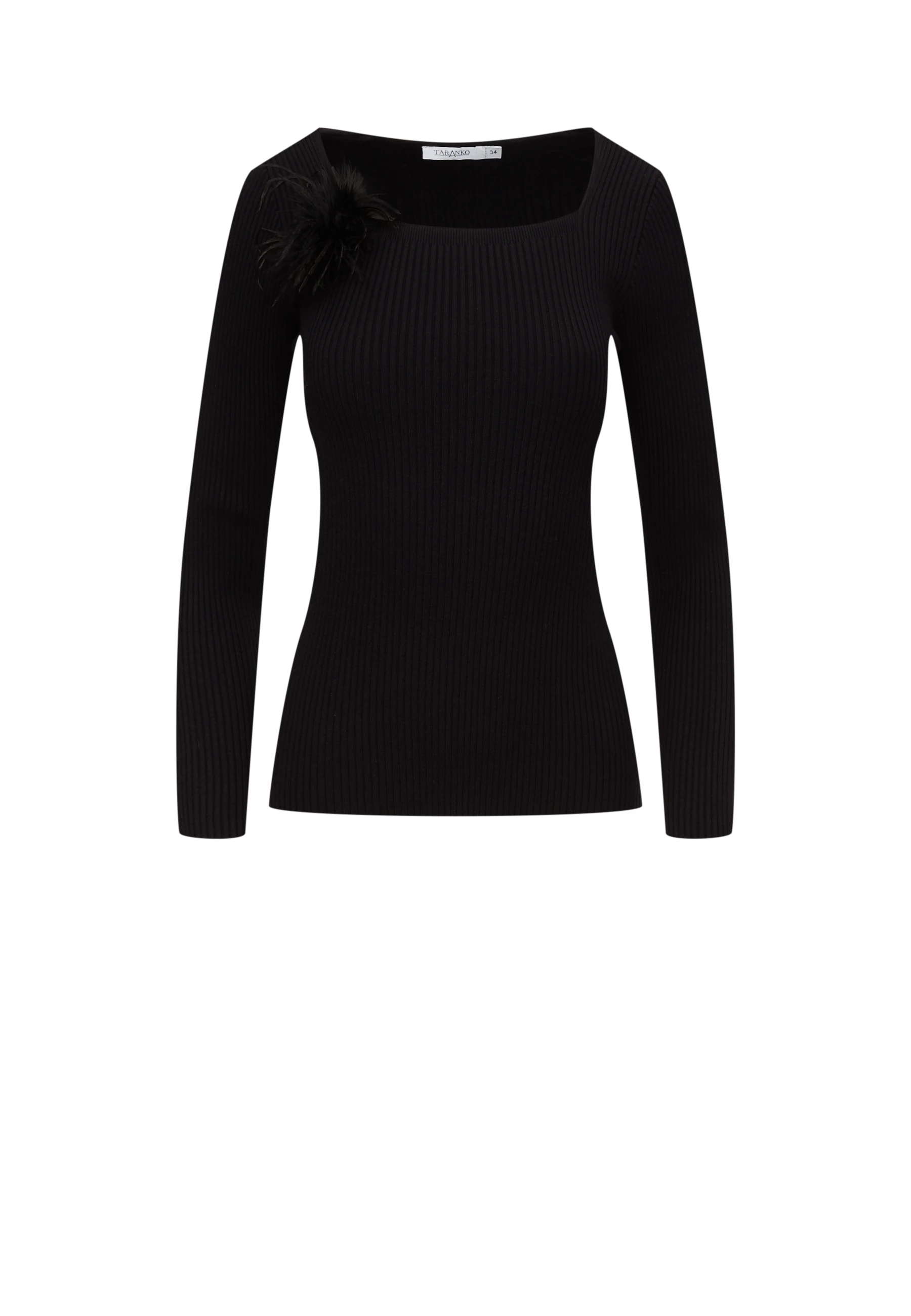 Ribbed black sweater