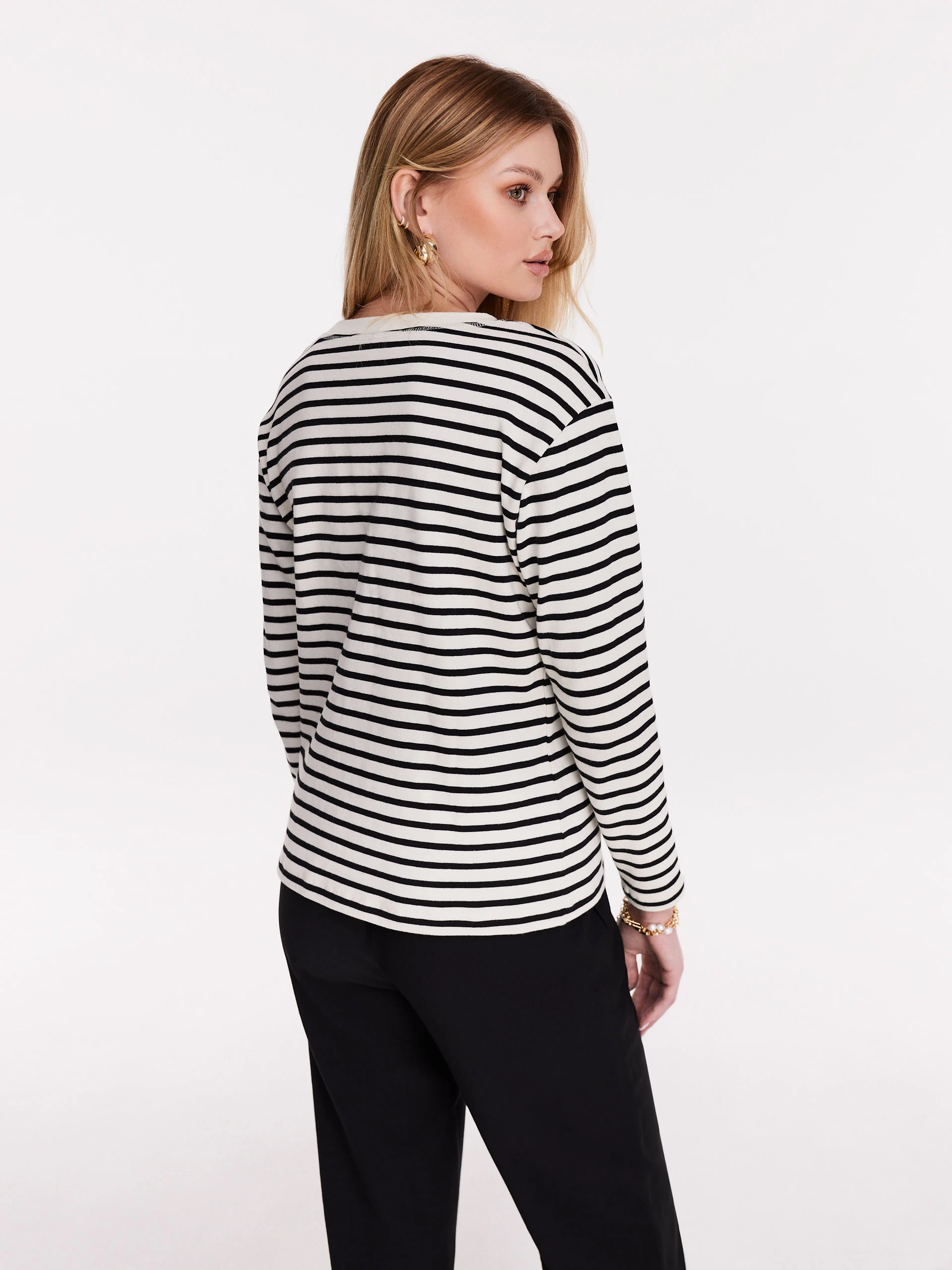 Striped longsleeve blouse
