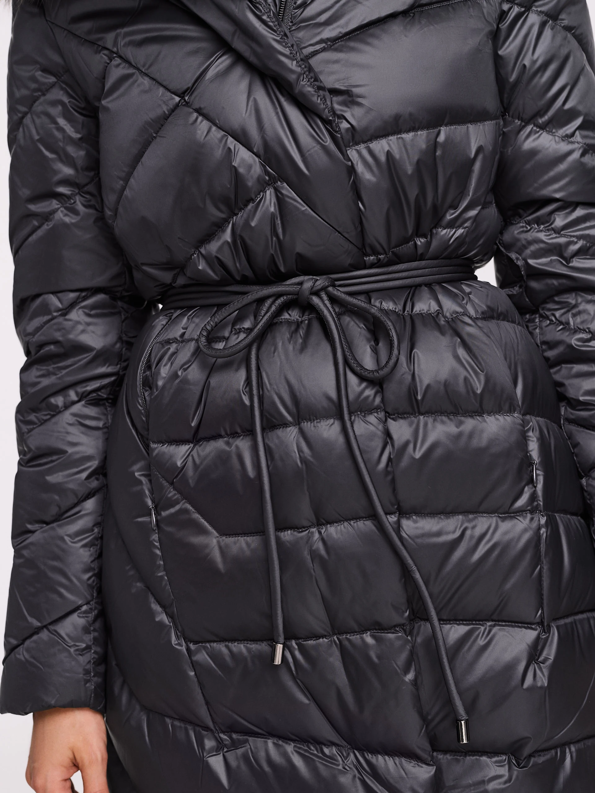 Graphite hooded coat