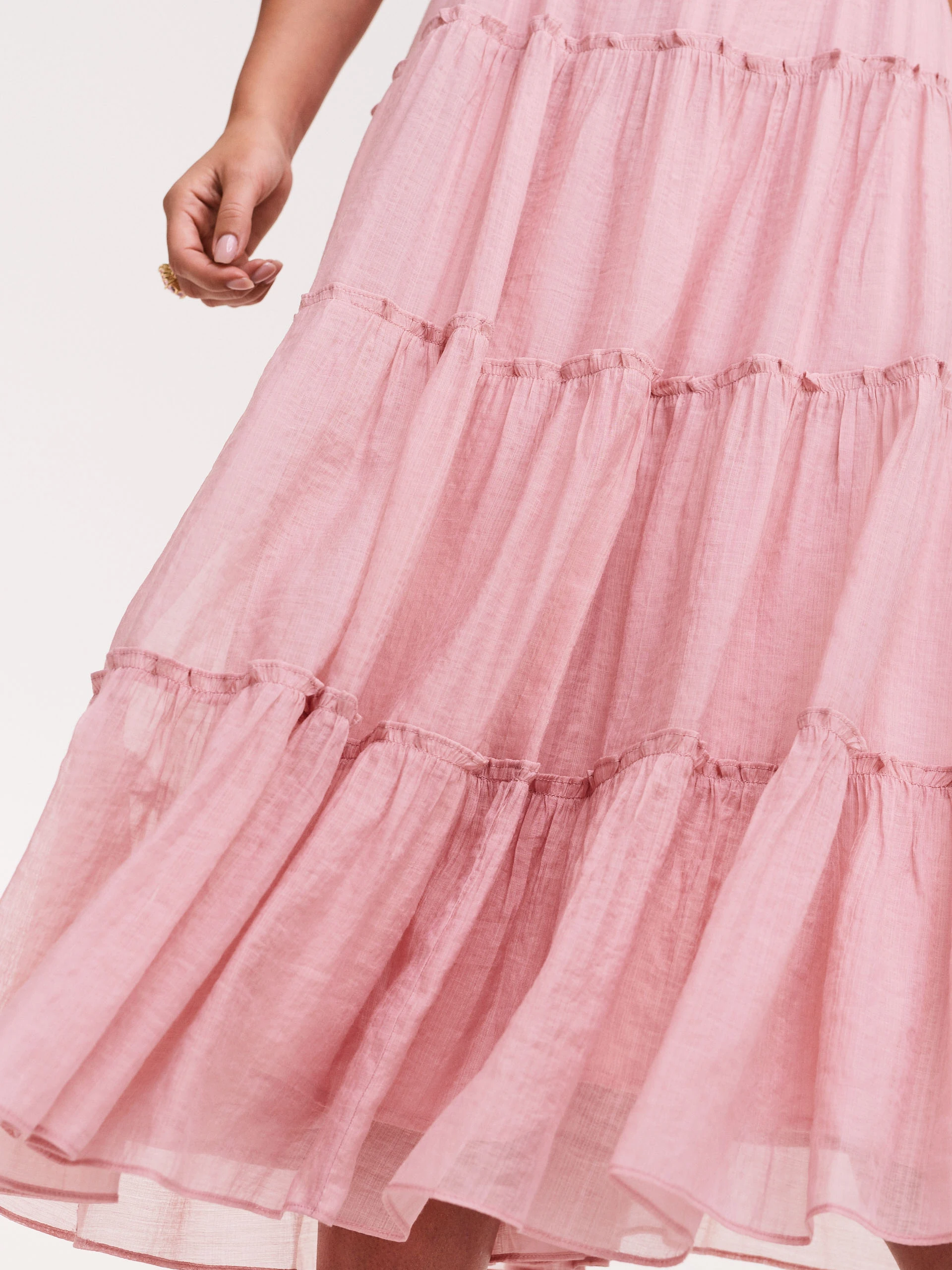 Light pink dress with ruffles