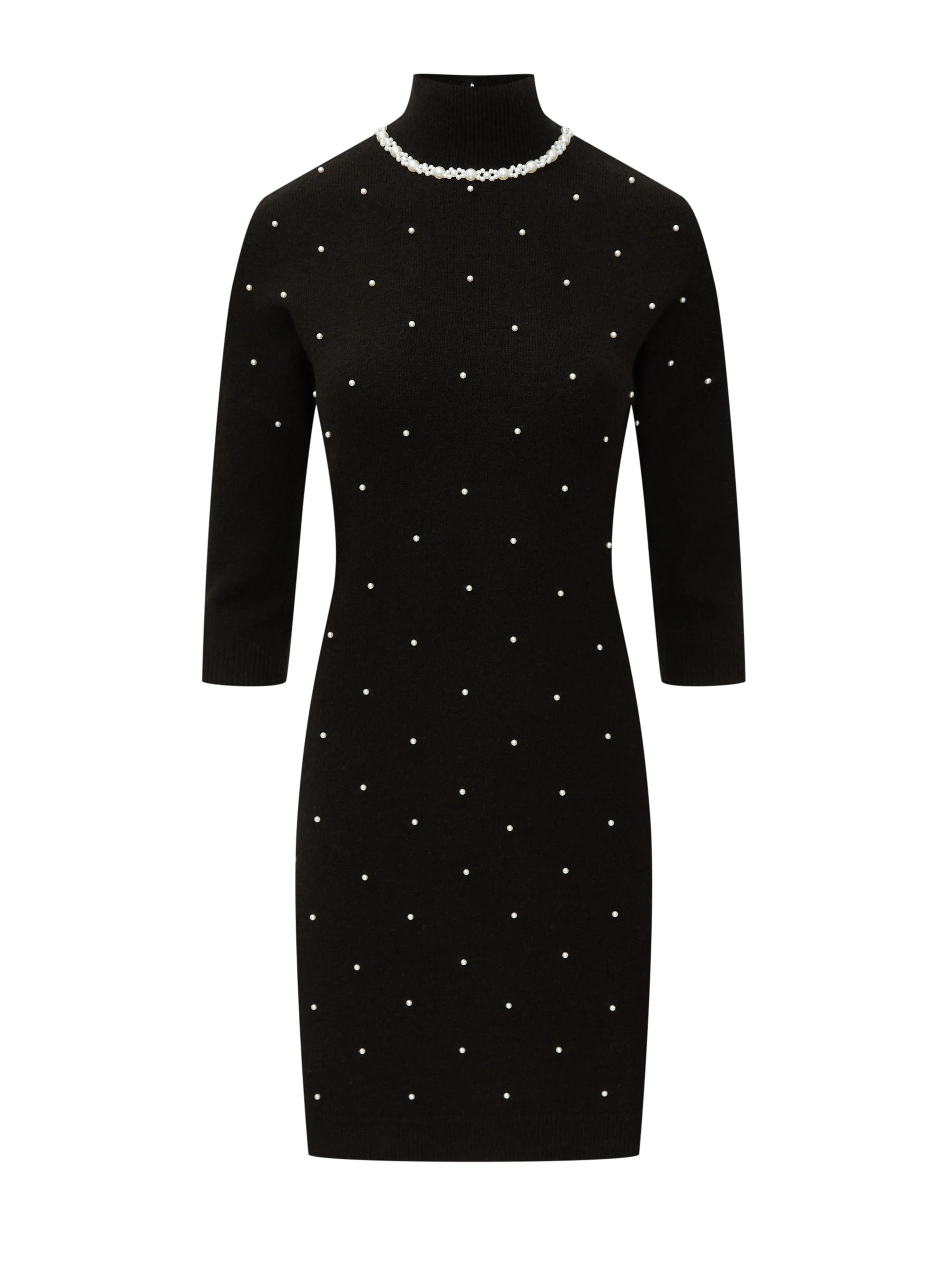 Knitted dress with added wool