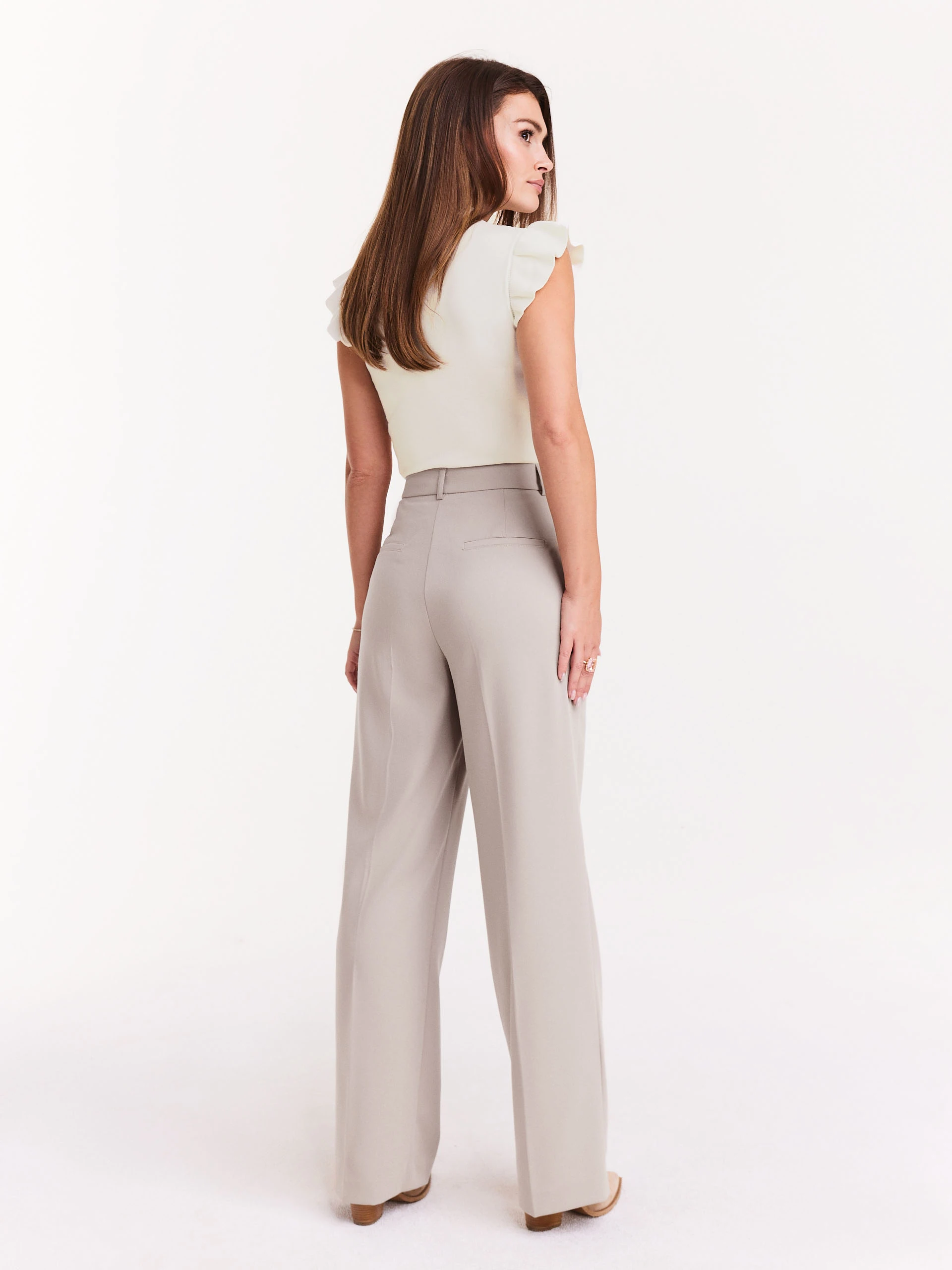 Ecru sweater with decorative sleeves