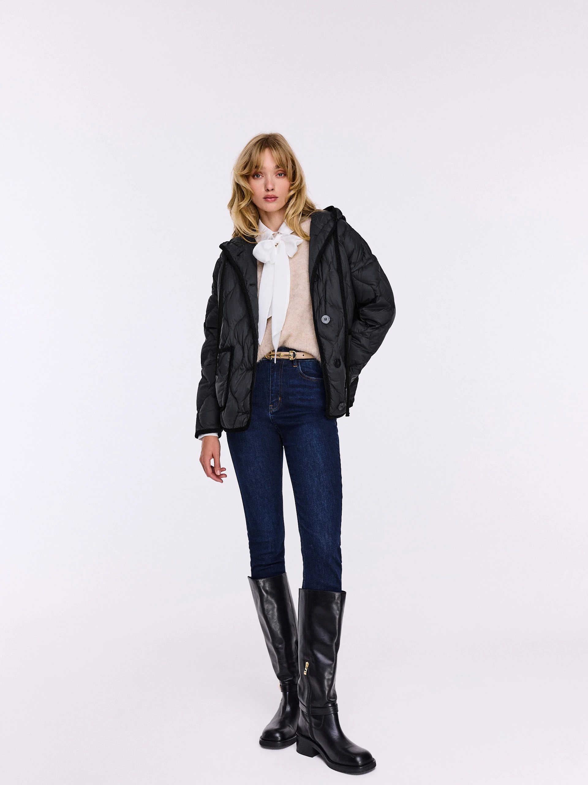 Lightweight oversized down jacket