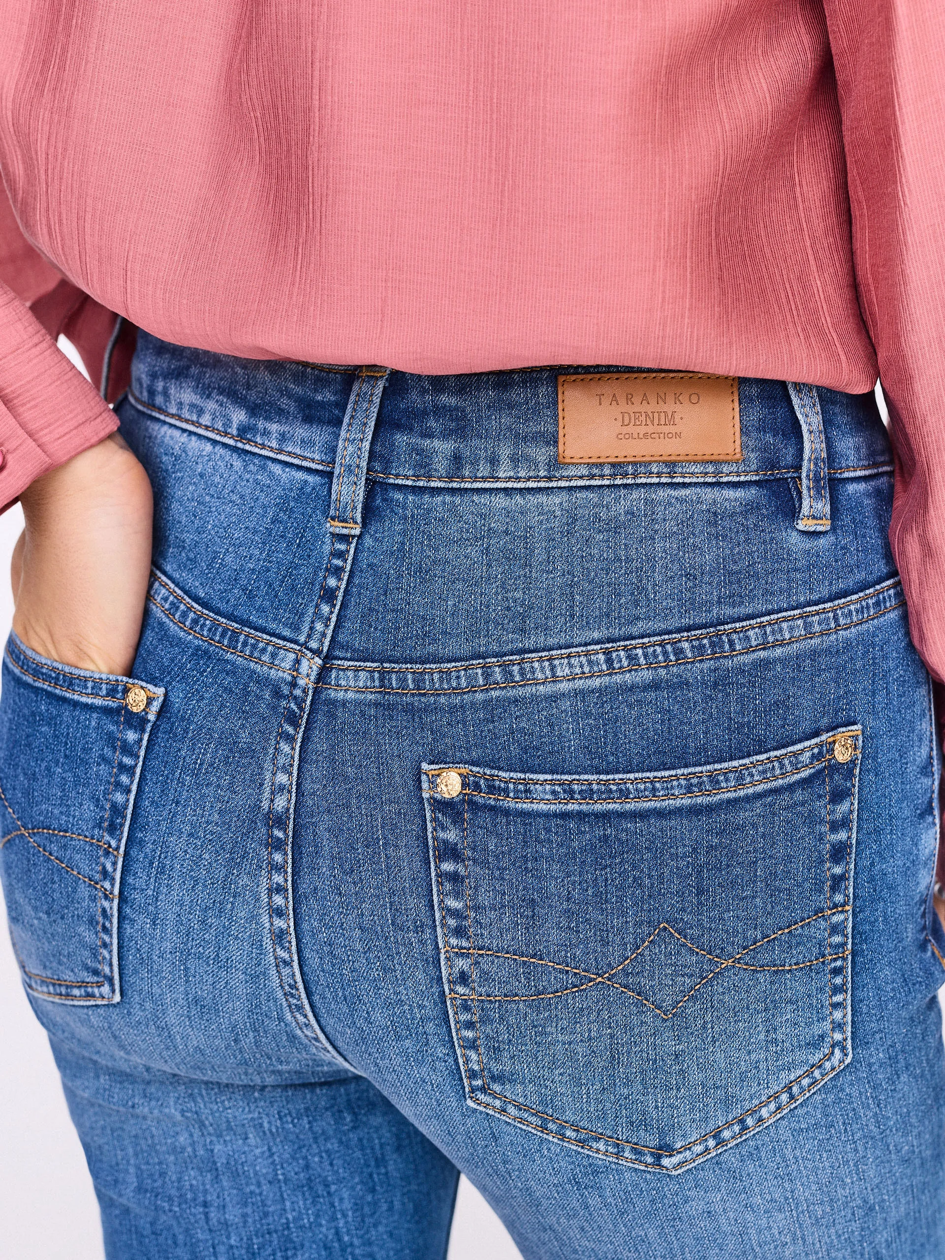 High rise bell jeans