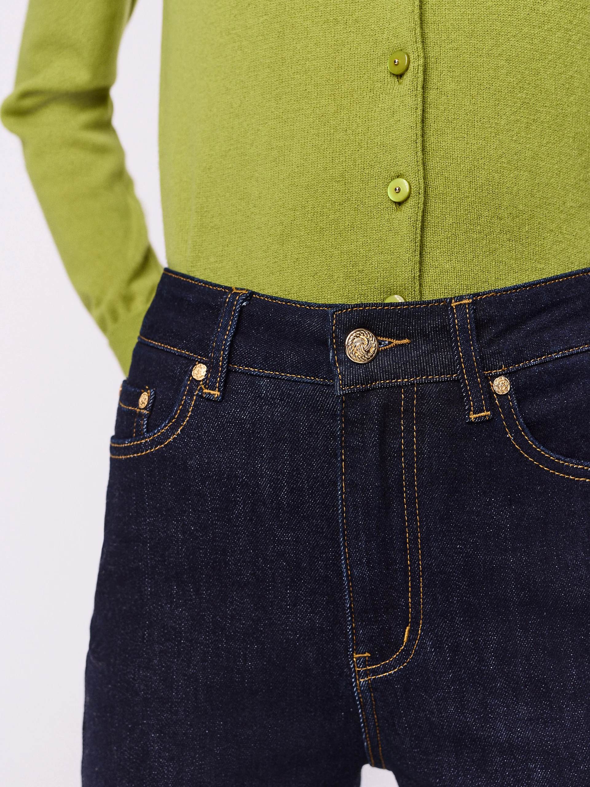 Dark navy blue flare jeans