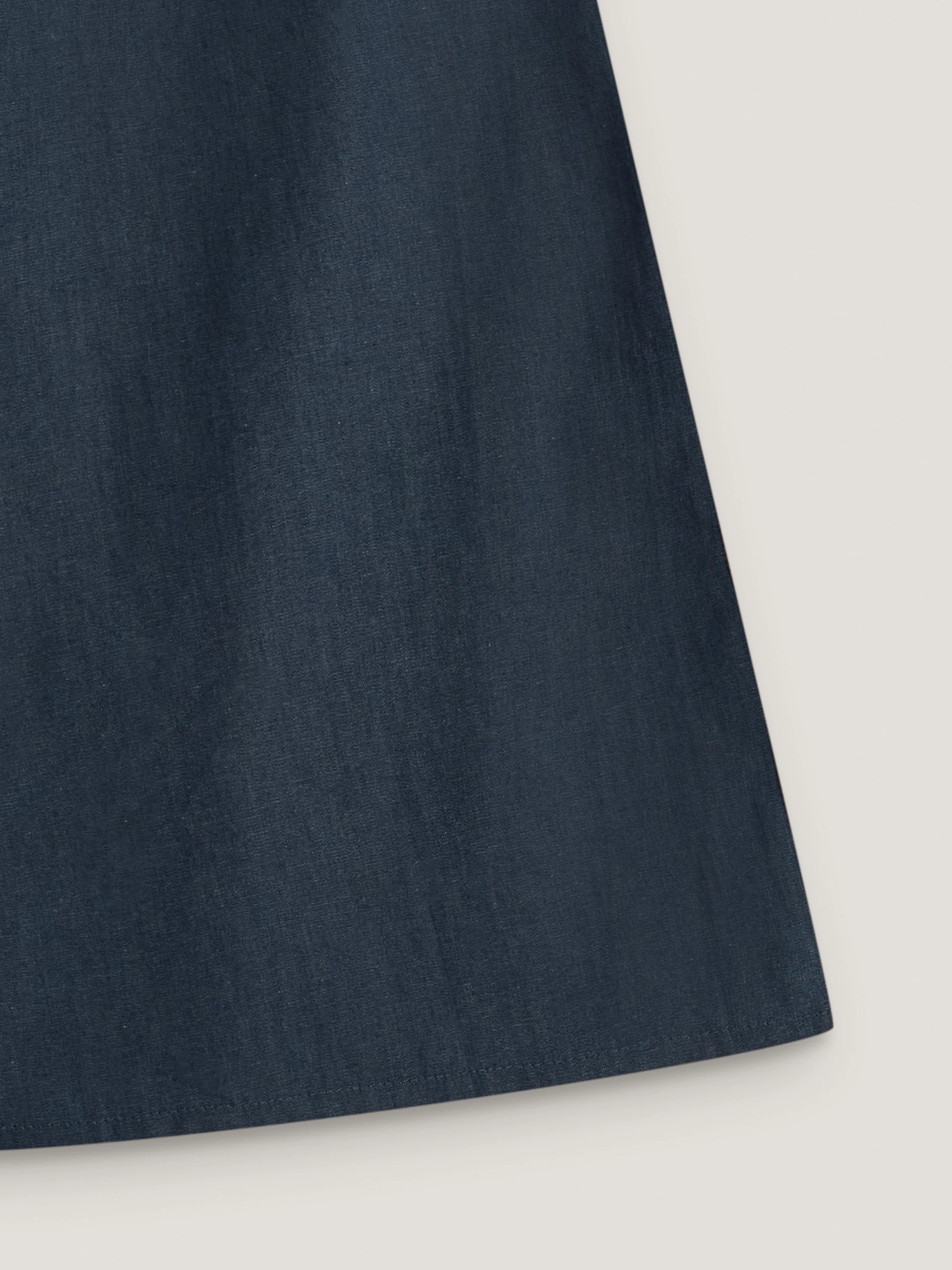 Navy blue cotton denim trousers