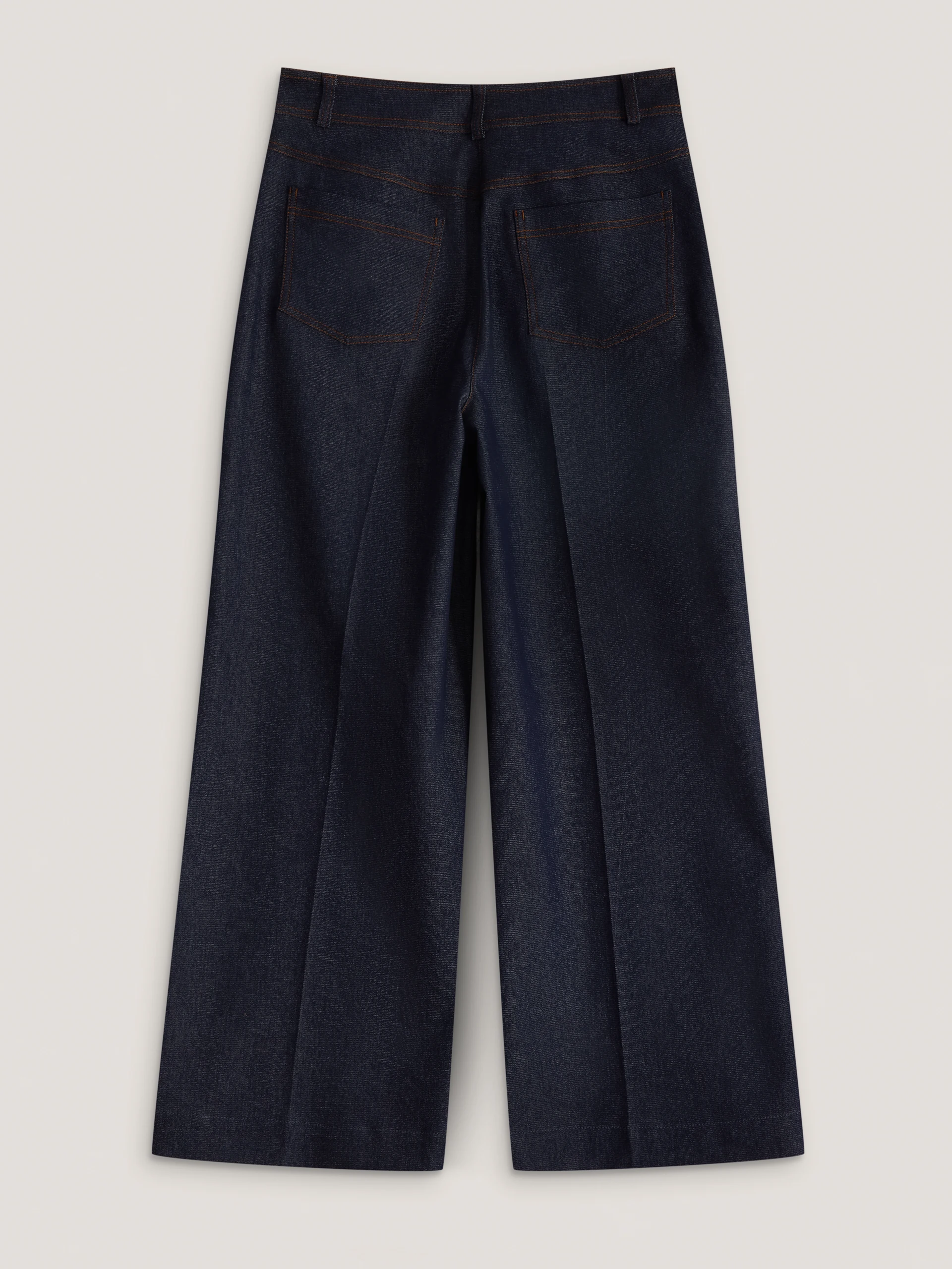 Navy blue wide-leg pants