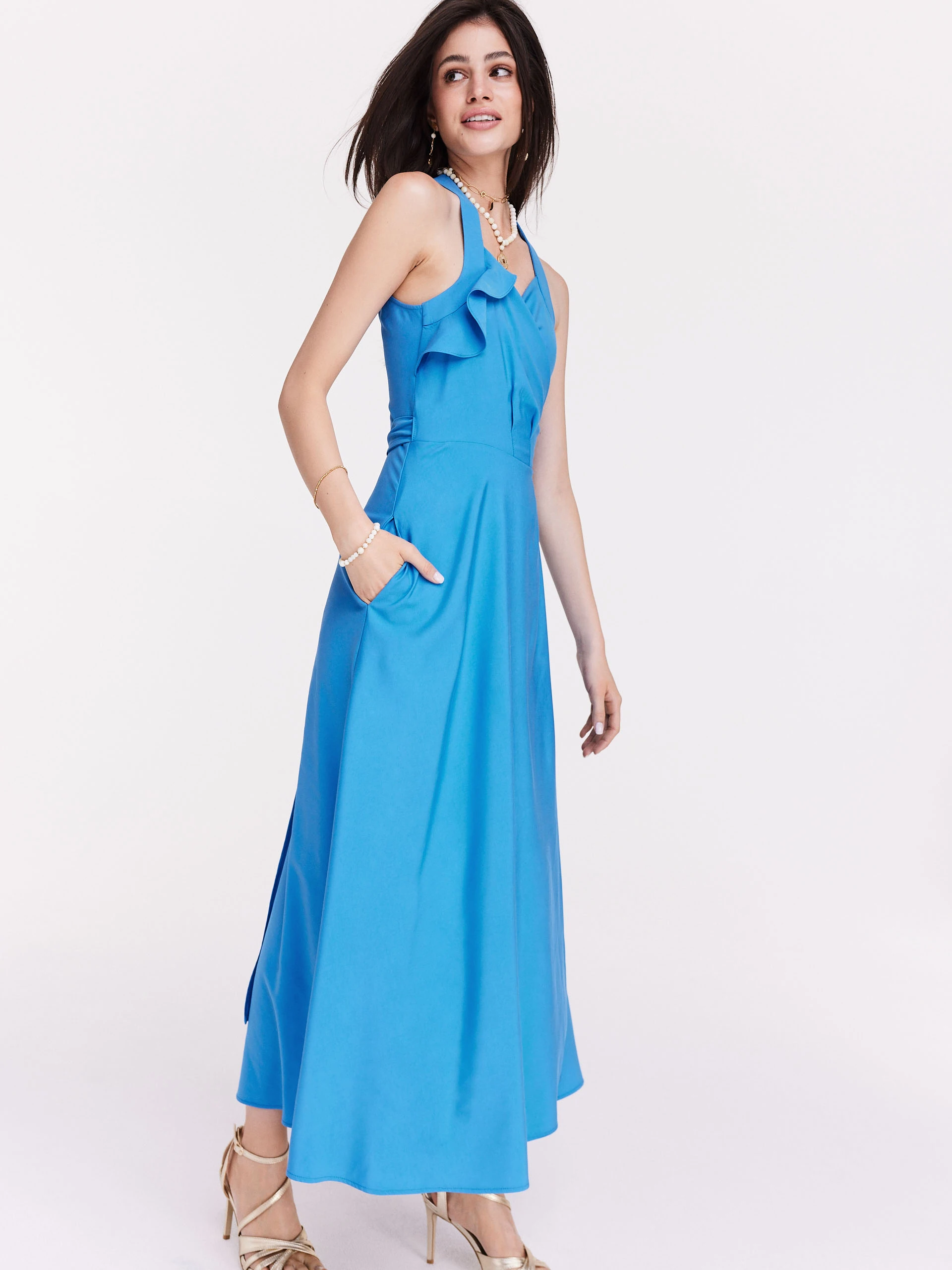 Turquoise long dress